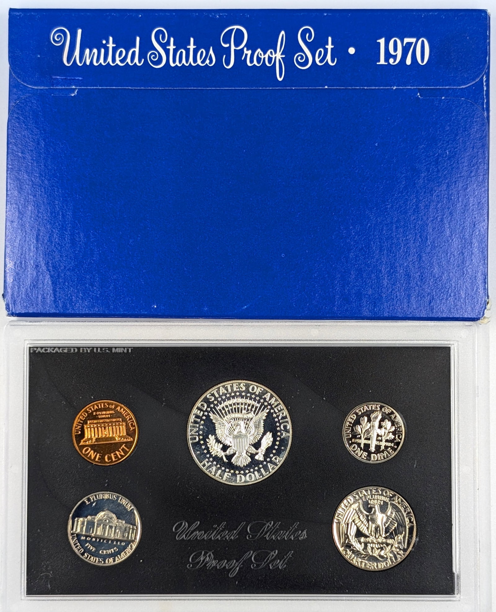1970 US Mint Proof Set w/ Silver JFK Half - 2