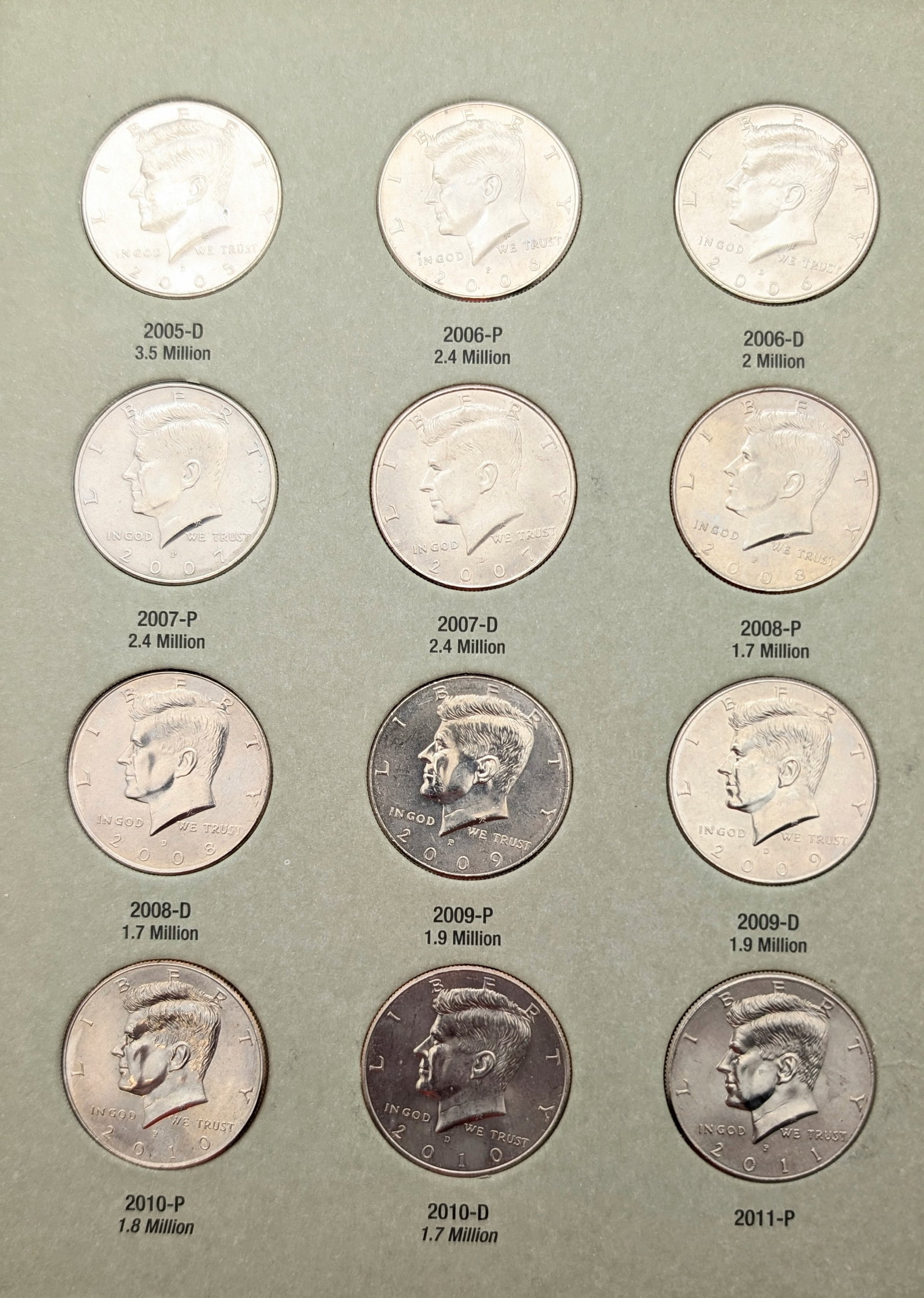 John F Kennedy Half Dollar 2000-2018 Book w/ 31 Halves - 3