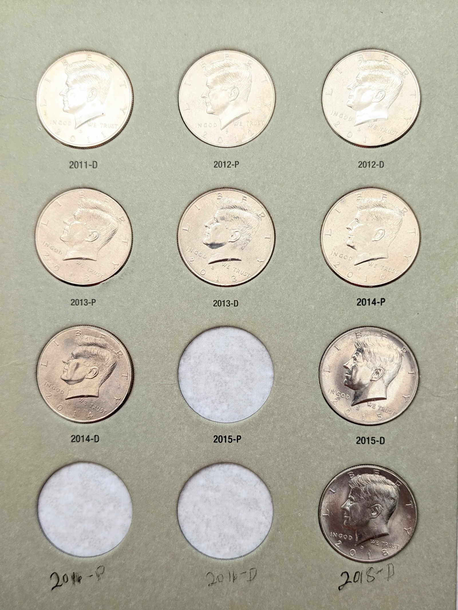 John F Kennedy Half Dollar 2000-2018 Book w/ 31 Halves - 4