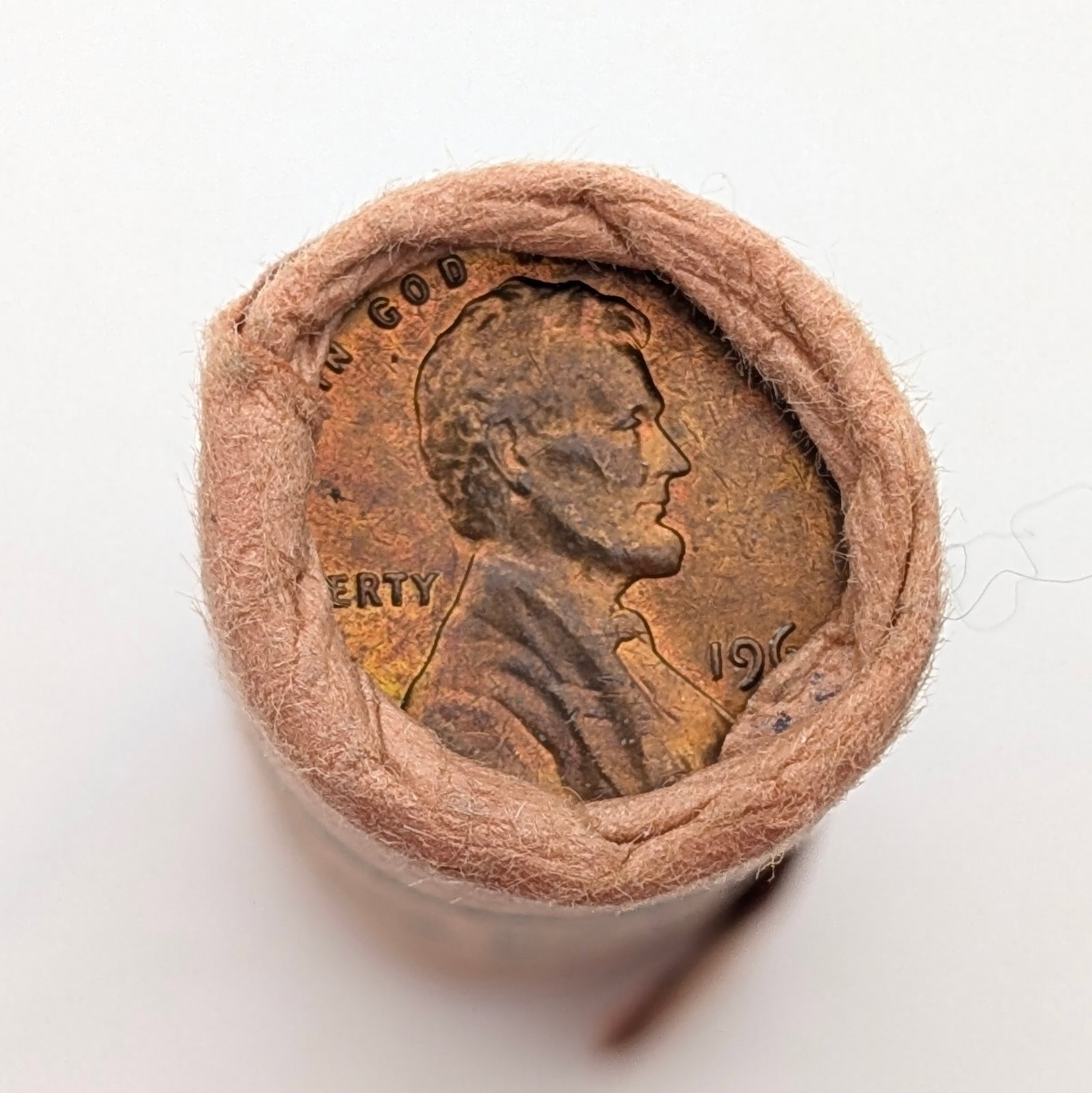 Original Bank Roll of 50 Uncirculated 1964-D Wheat Cents - 2