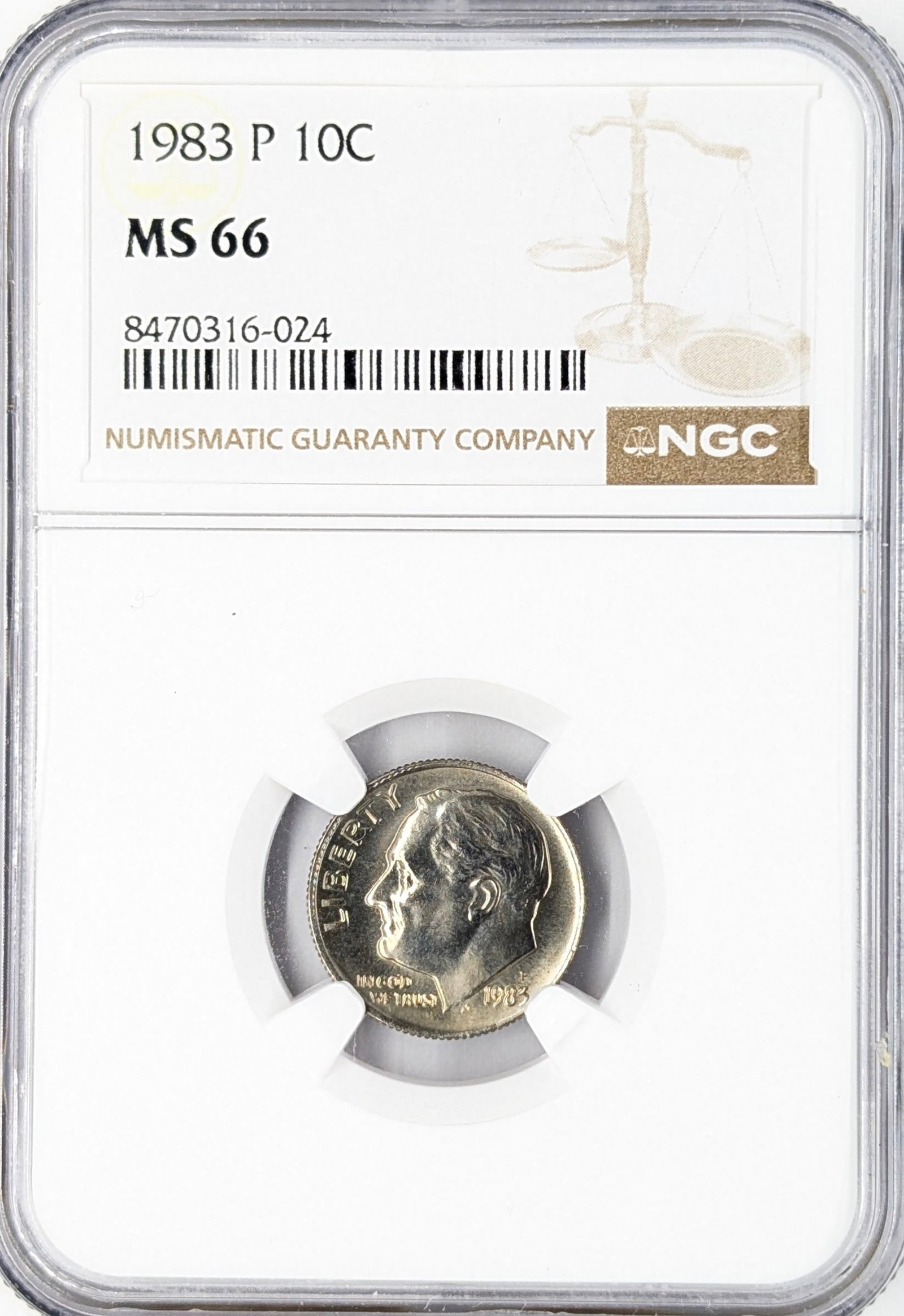 NGC 1983-P MS66 Roosevelt Dime: Coin