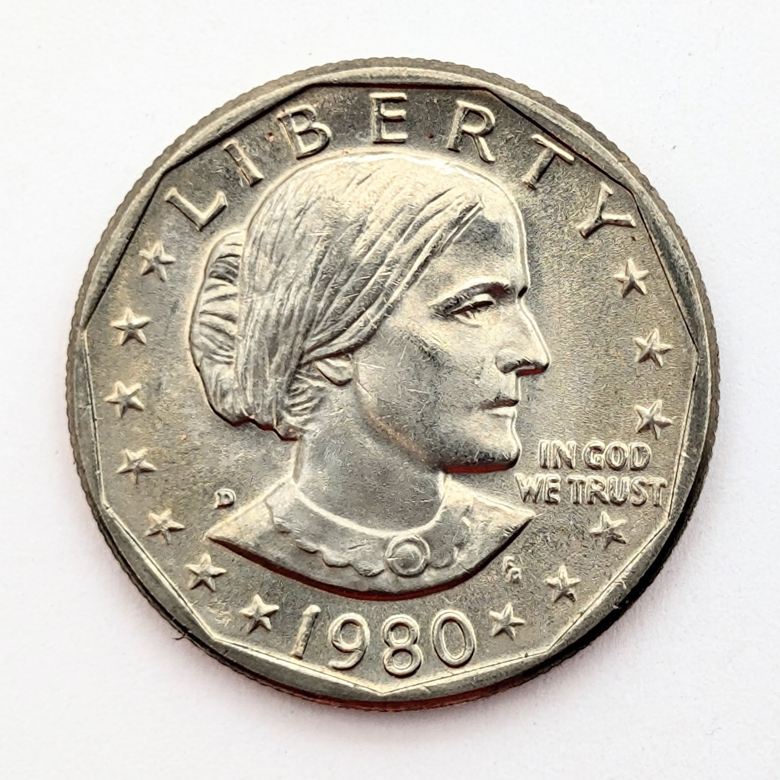 Tube of 20 Uncirculated 1980-D Susan B. Anthony Dollars - 2