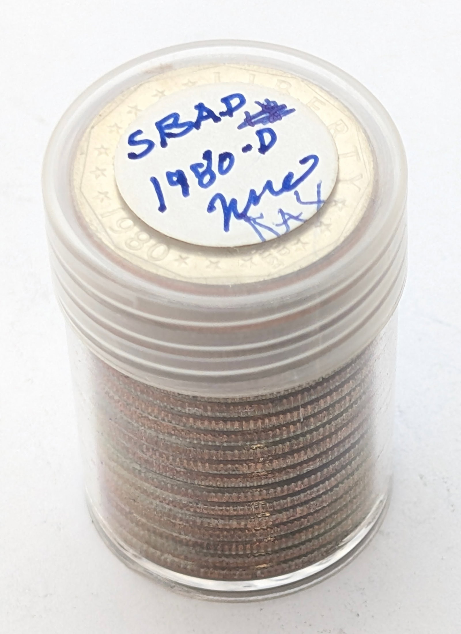 Tube of 20 Uncirculated 1980-D Susan B. Anthony Dollars - 4