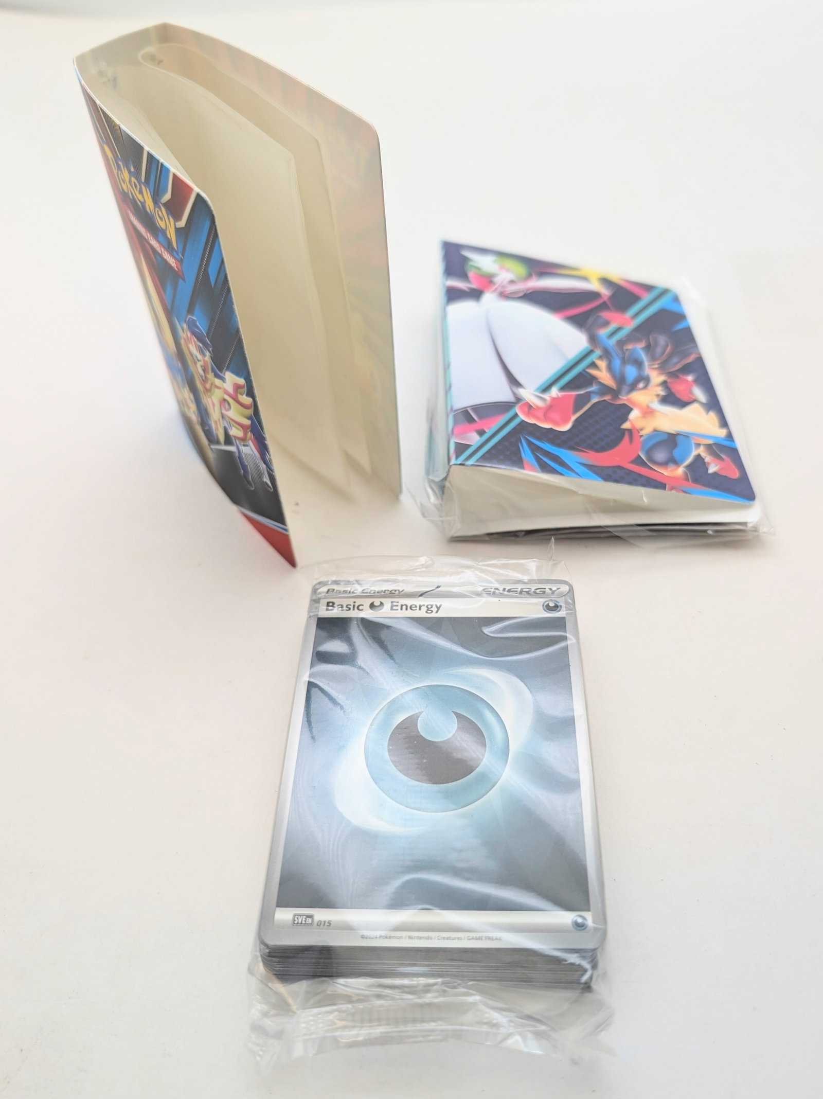 Large Lot of Pokemon Cards, Poison/Burn Condition Markers, Mini Portfolios & Tin - 6