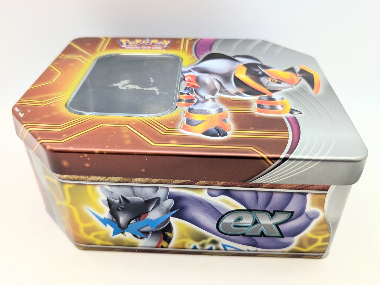 Large Lot of Pokemon Cards, Poison/Burn Condition Markers, Mini Portfolios & Tin - 7