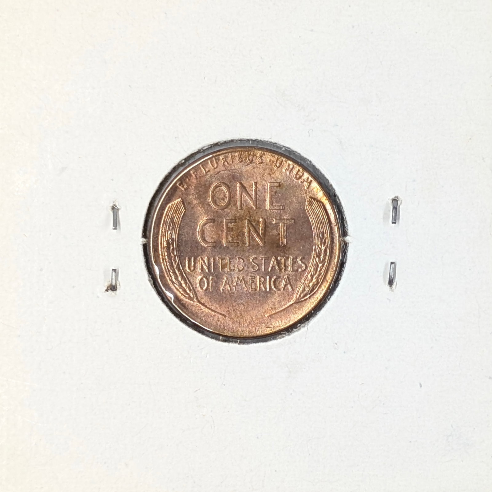 1955 Wheat Cent - ERROR Cracked Skull - 2