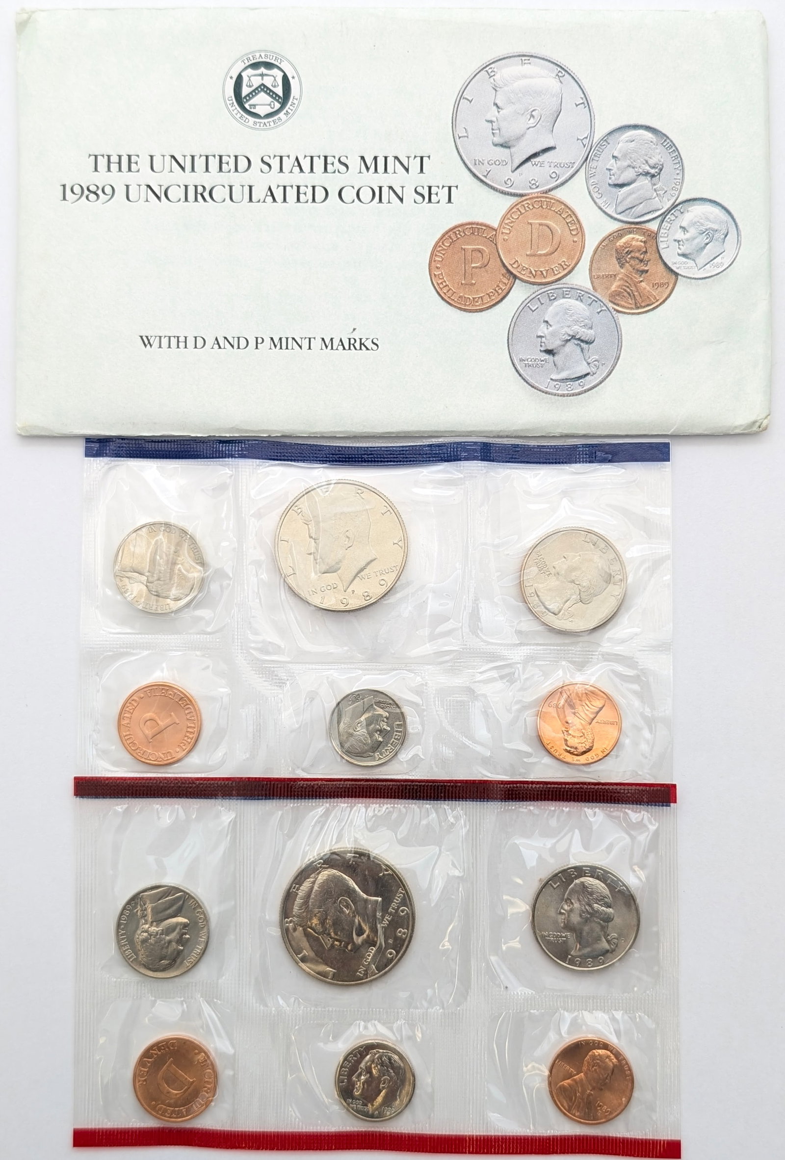 1989 US Mint Uncirculated Coin Set: Coin