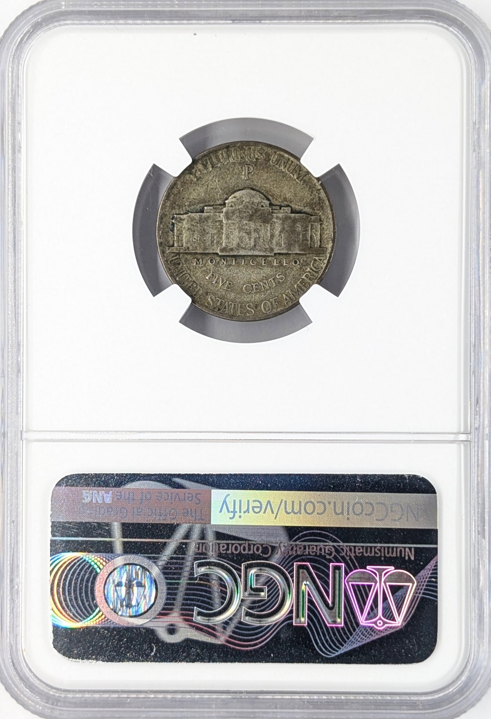 NGC 1943-P F12 Silver War Nickel - 2