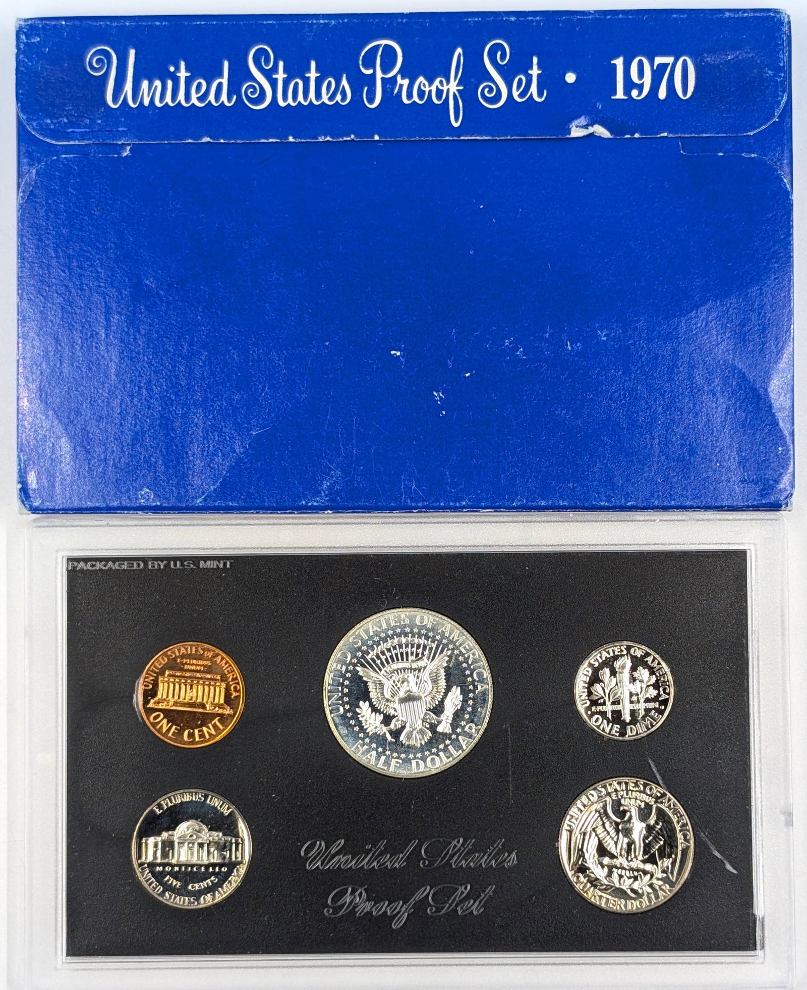 1970 US Mint Proof Set w/ Silver JFK Half - 2