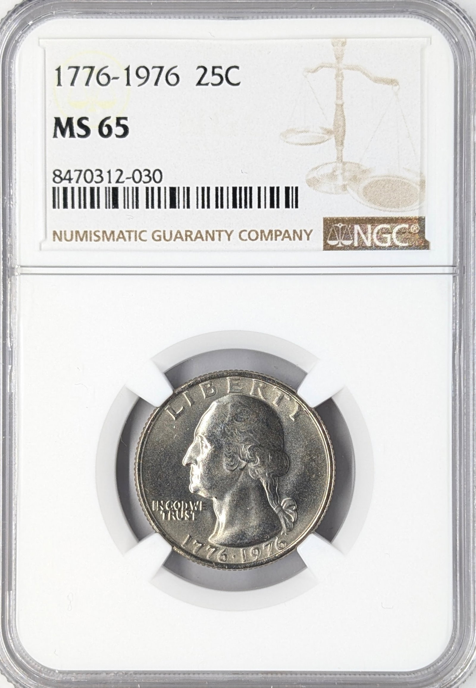 NGC 1976 MS65 Bicentennial Washington Quarter: Coin