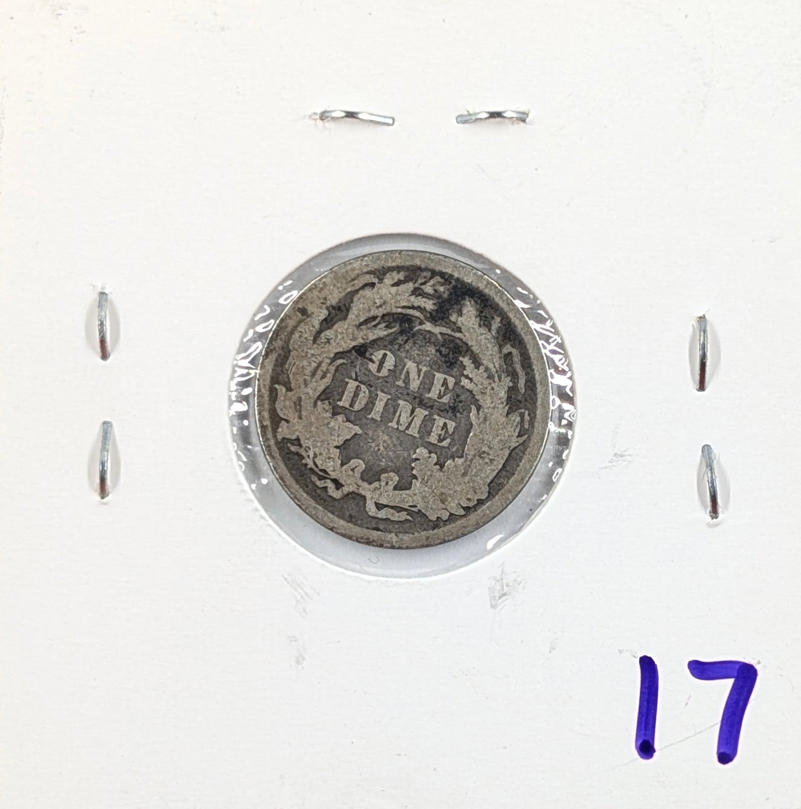 1887 Silver Seated Liberty Dime - 2