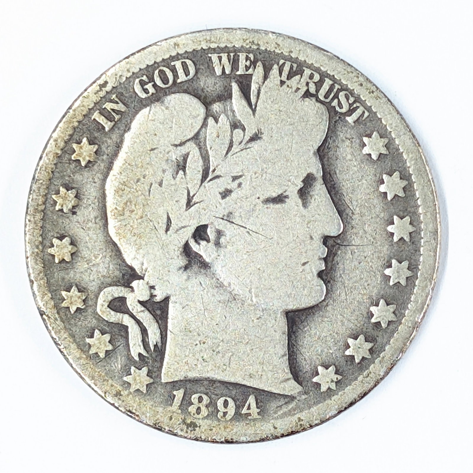 1894-O Silver Barber Half Dollar (1 of 2)