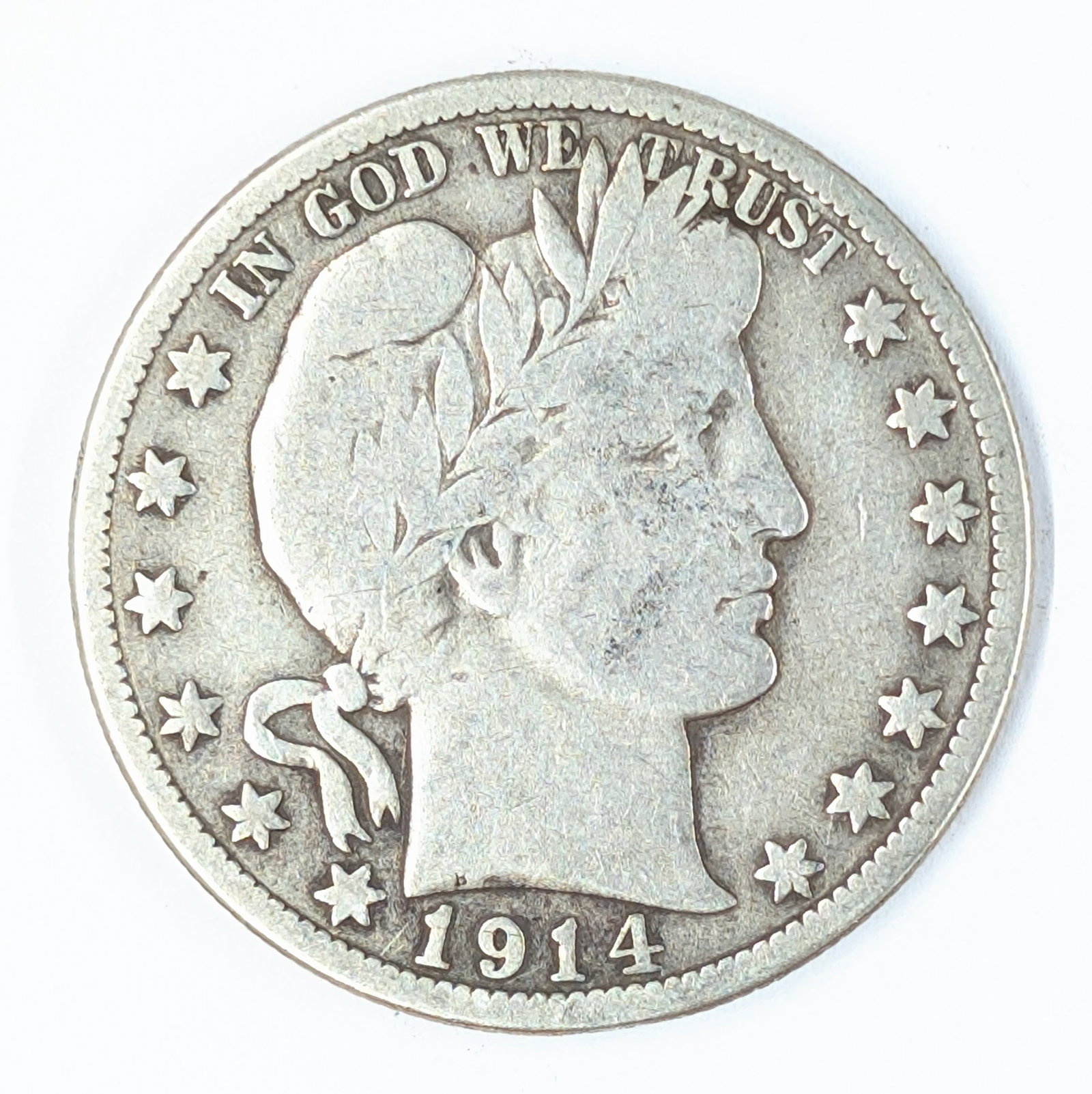 1914-S Silver Barber Half Dollar (1 of 2)
