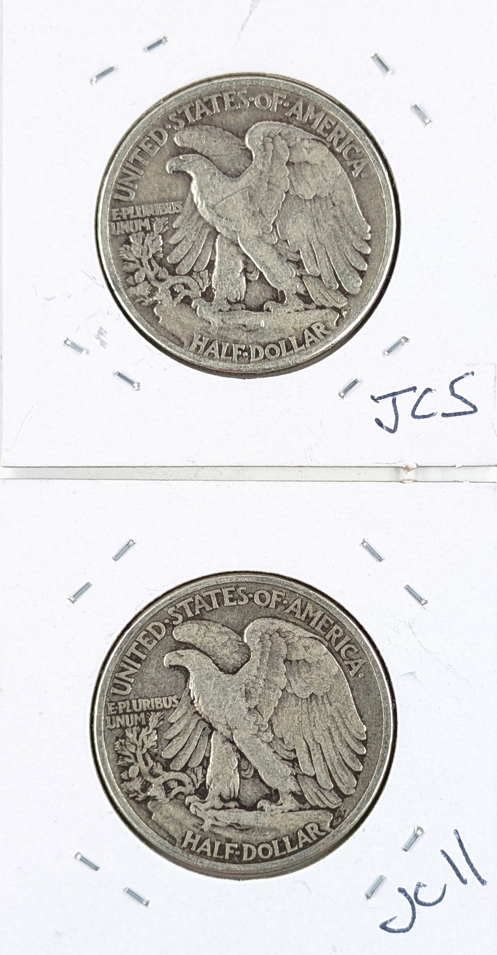 Lot of 2 Silver Walking Liberty Half Dollars - 1941, 1942 - 2