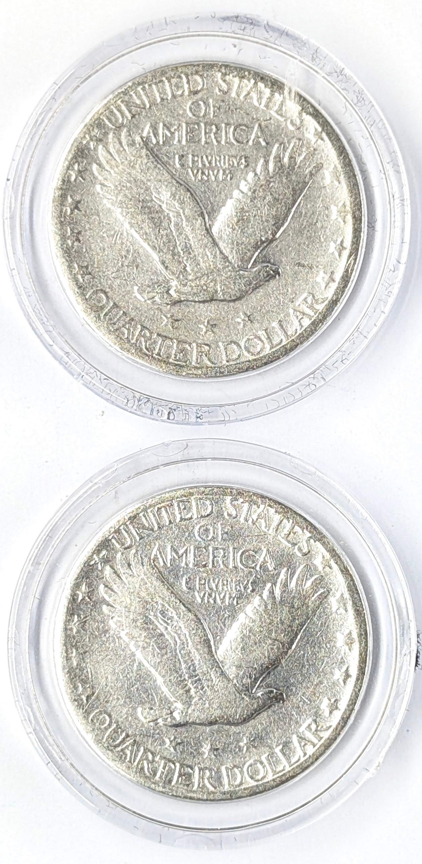 Lot of 2 Silver Standing Liberty Quarters - 1928, 1929 - 2