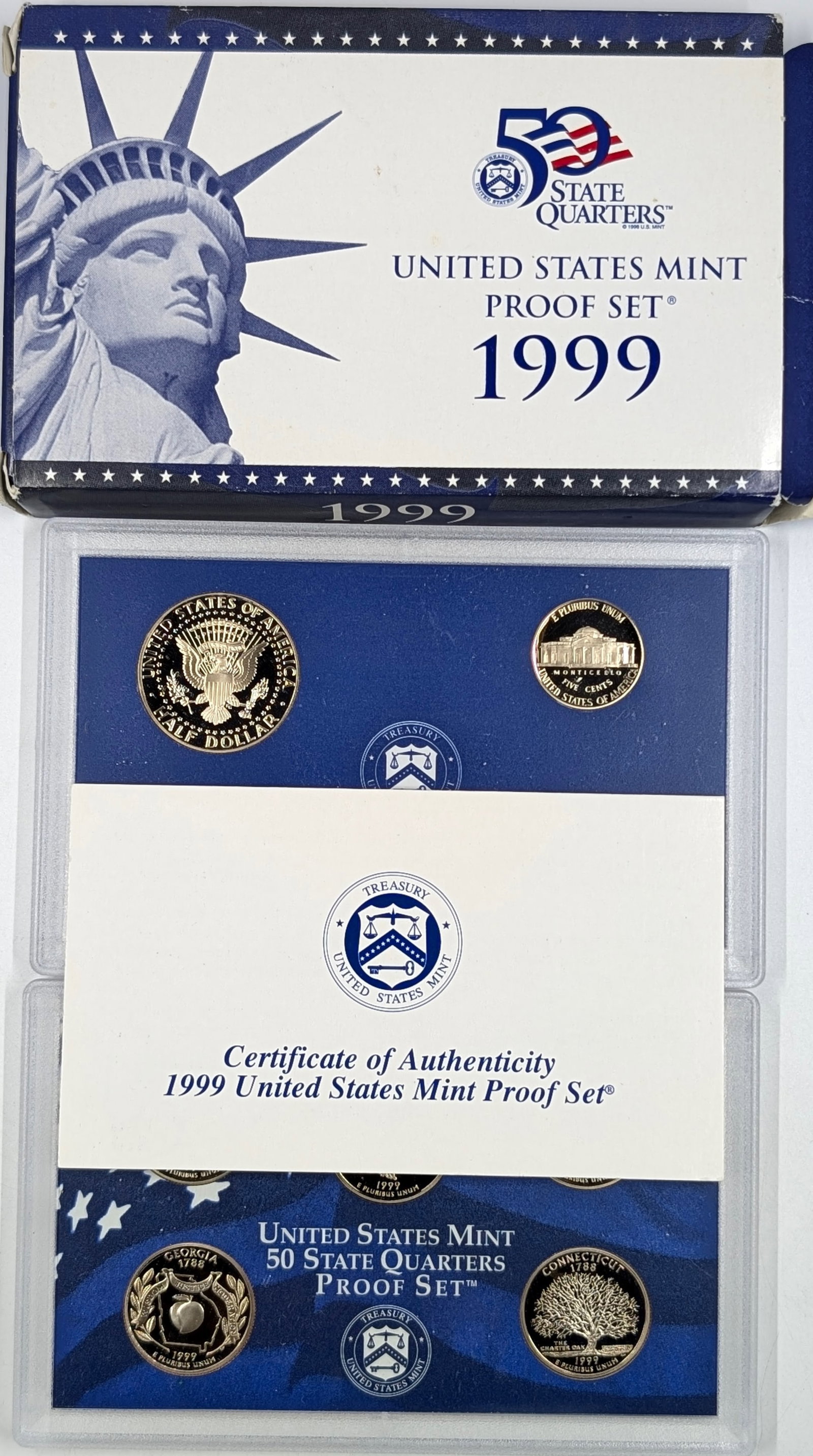 1999 US Mint Proof Set w/ COA - 3