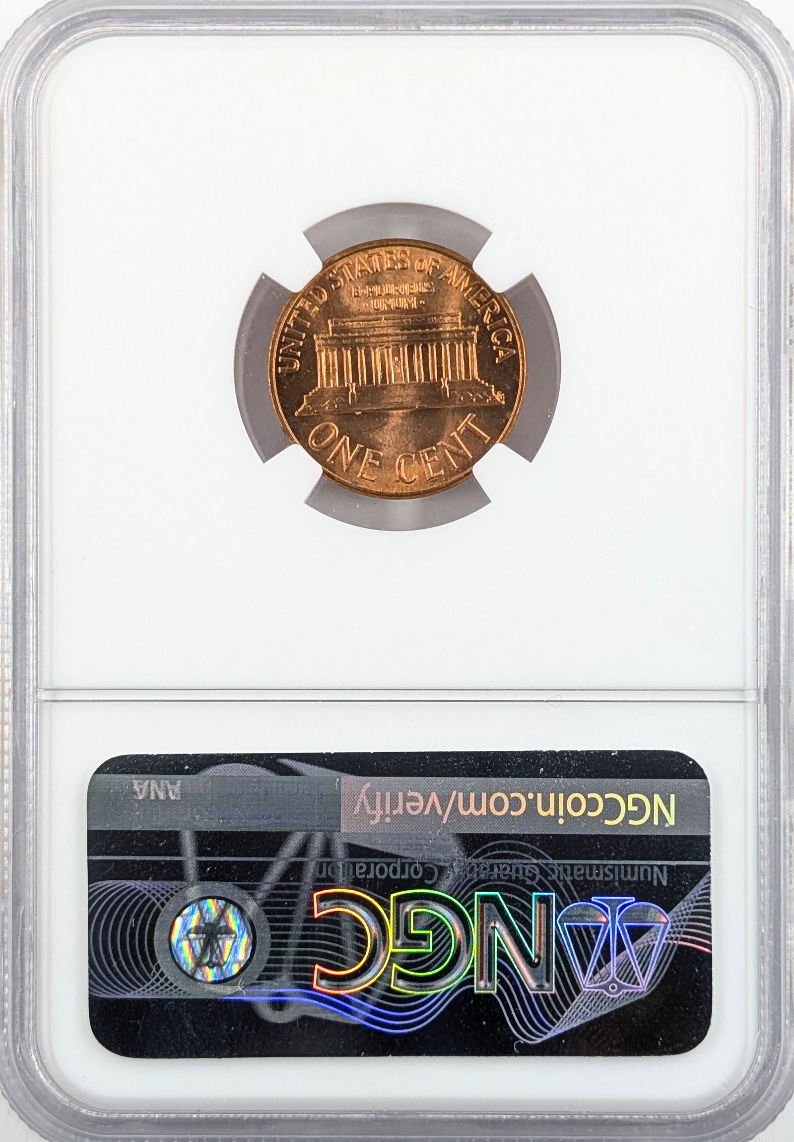 NGC 1960 MS65 RD Lincoln Cent - Large Date - 2
