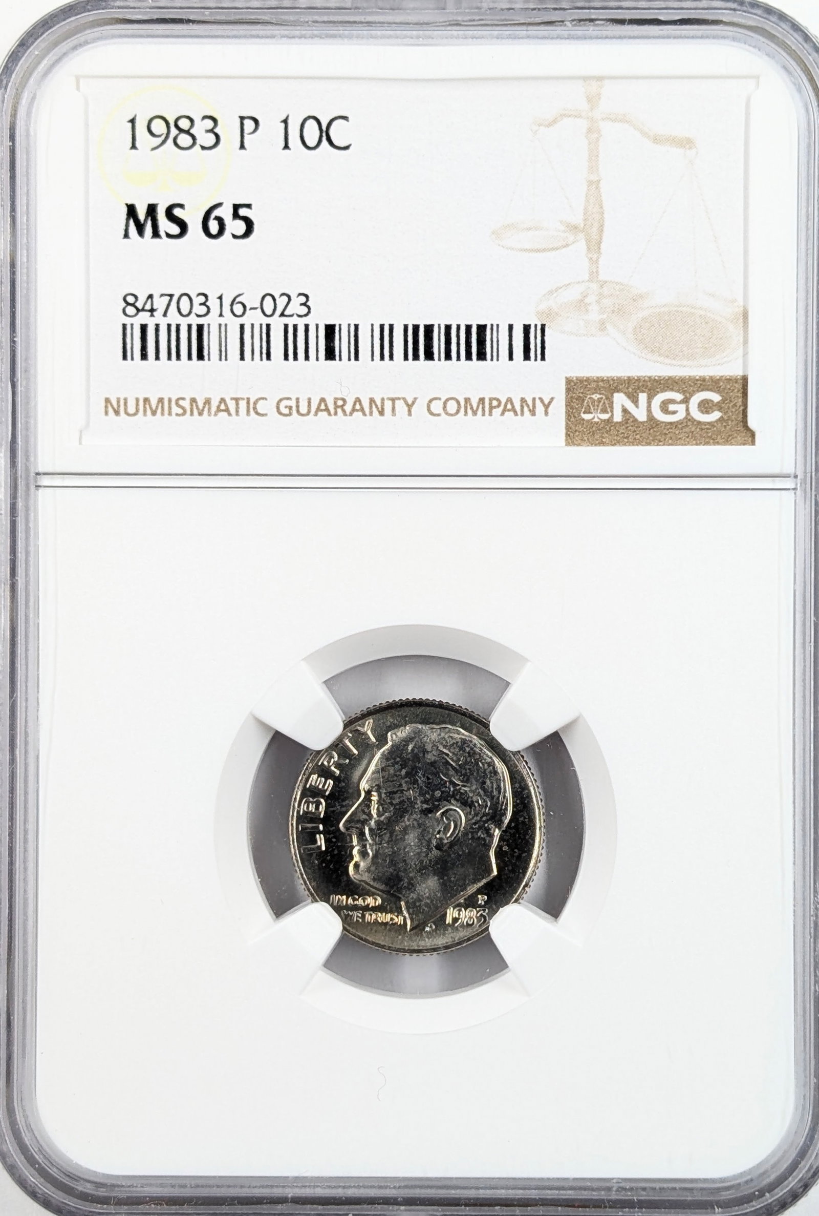NGC 1983-P MS65 Roosevelt Dime: Coin