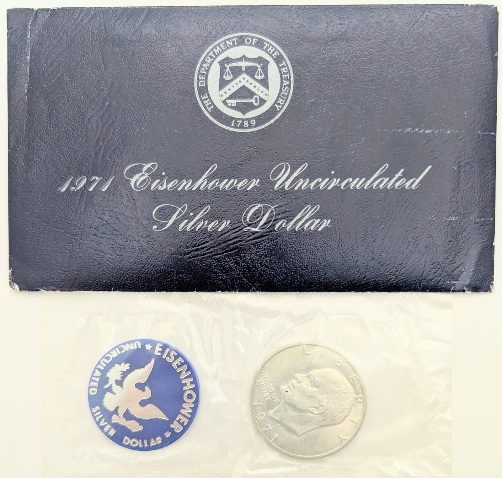 1971-S Eisenhower " Ike" Uncirculated Silver Dollar: Silver