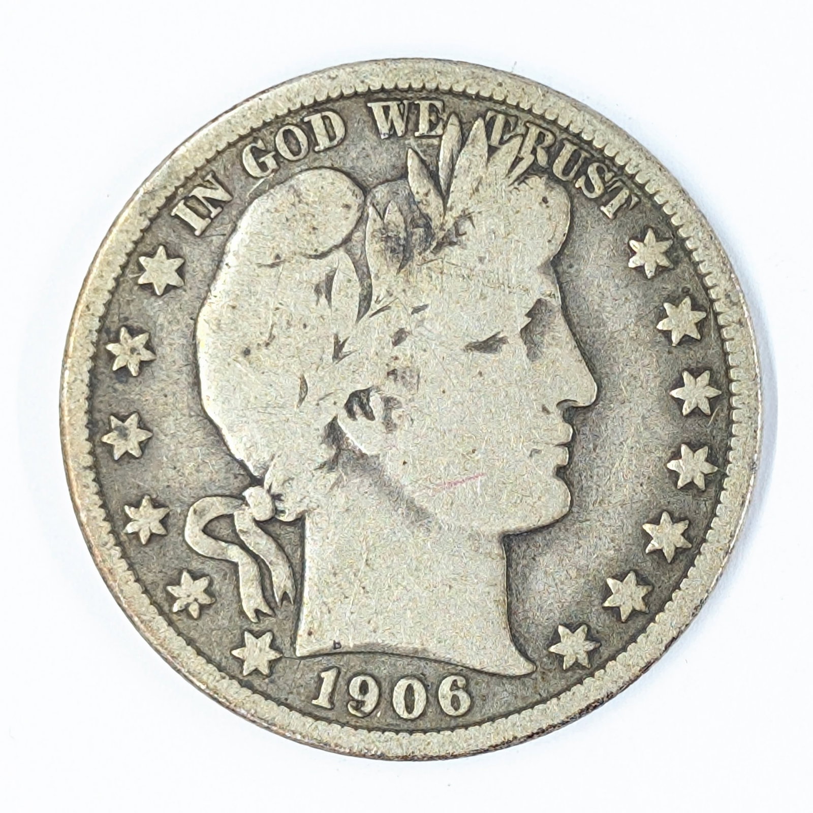 1906-D Silver Barber Half Dollar (1 of 2)