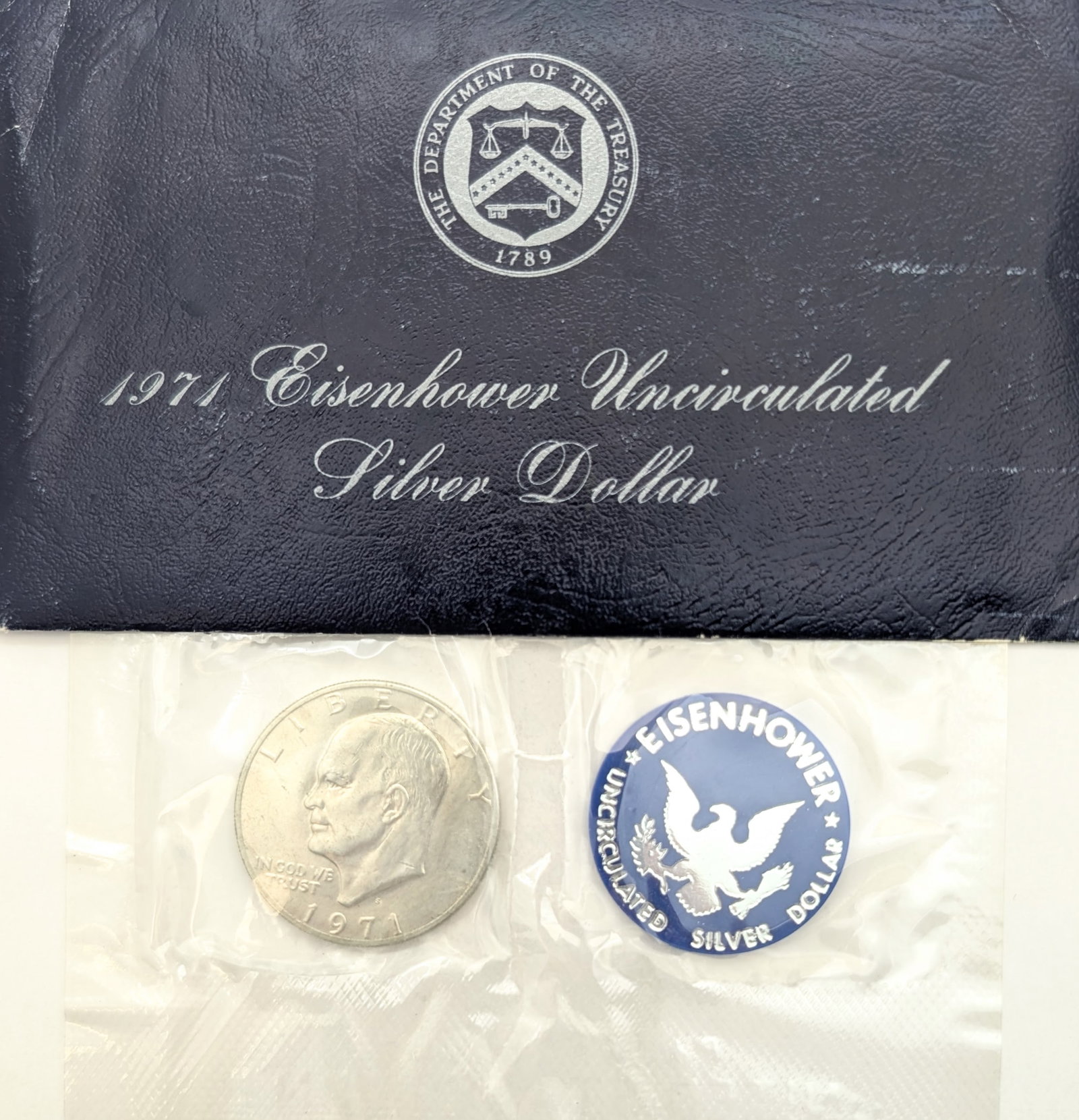 1971-S Eisenhower " Ike" Uncirculated Silver Dollar: Silver