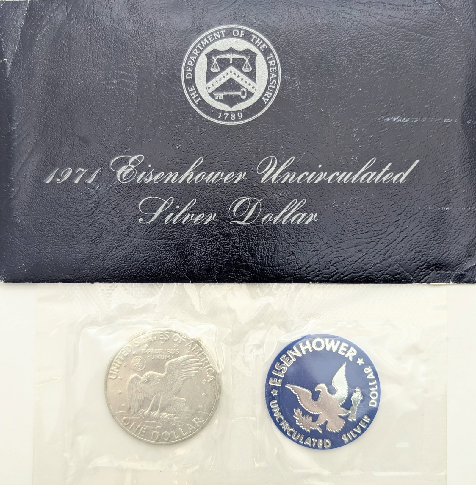 1971-S Eisenhower " Ike" Uncirculated Silver Dollar - 2