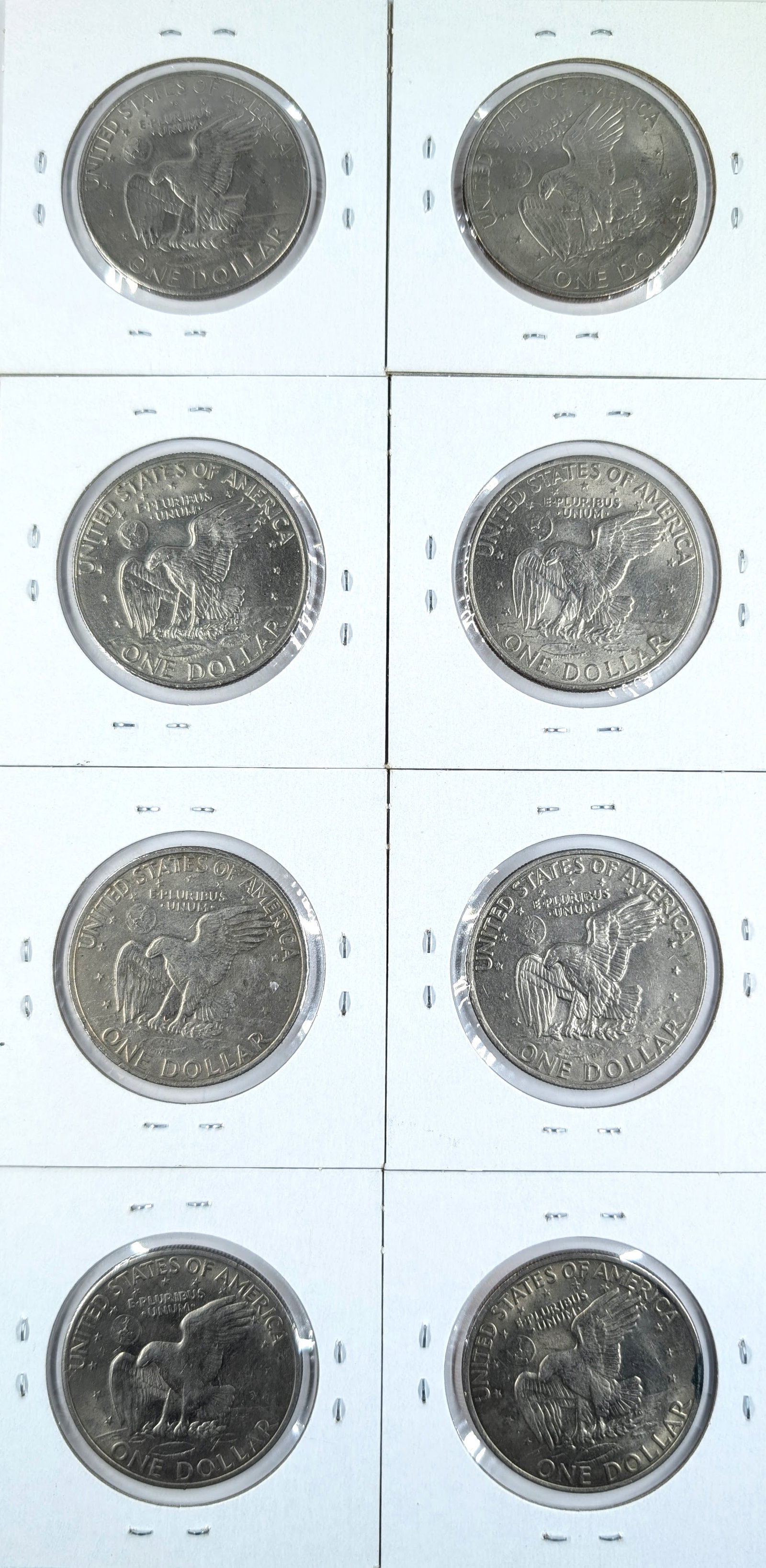Lot of 8- 1972 Eisenhower "Ike" Dollars- Most Uncirculated - 2