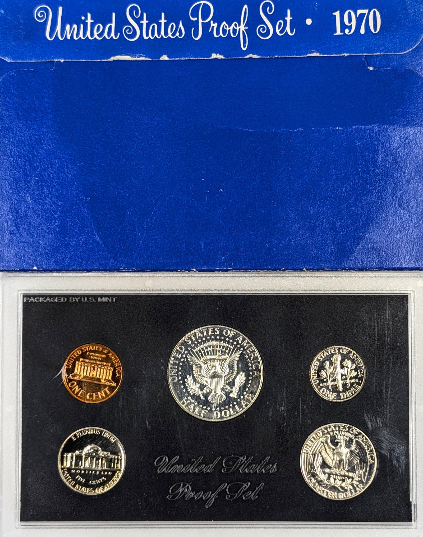 1970 US Mint Proof Set w/ Silver JFK Half - 2