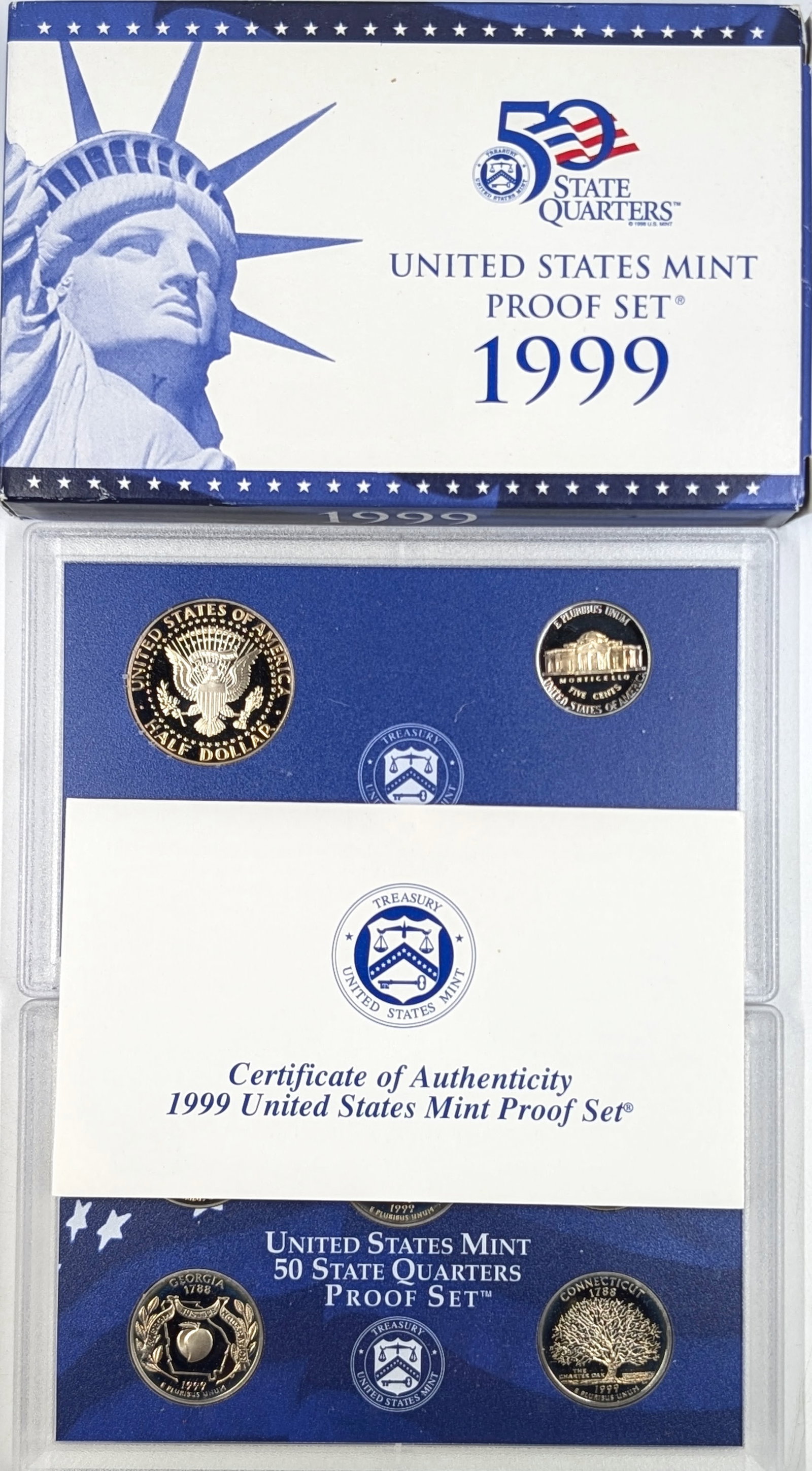 1999 US Mint Proof Set w/ COA - 2