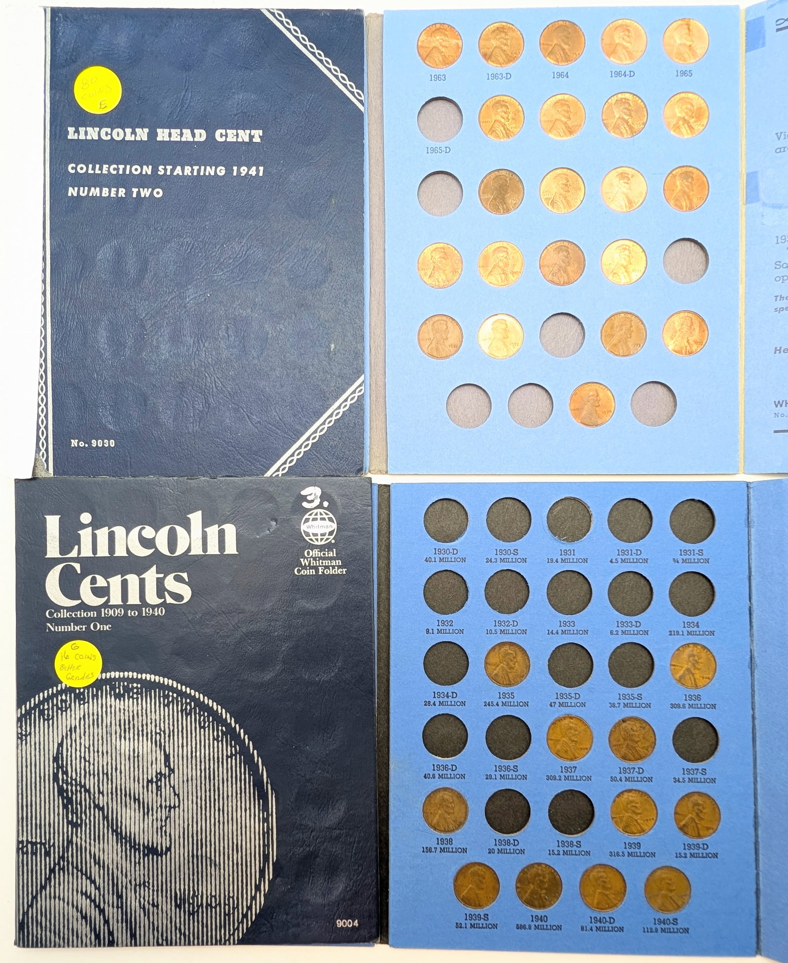 Lot of 2 Whitman Lincoln Cents Books- Number One and Two - 3