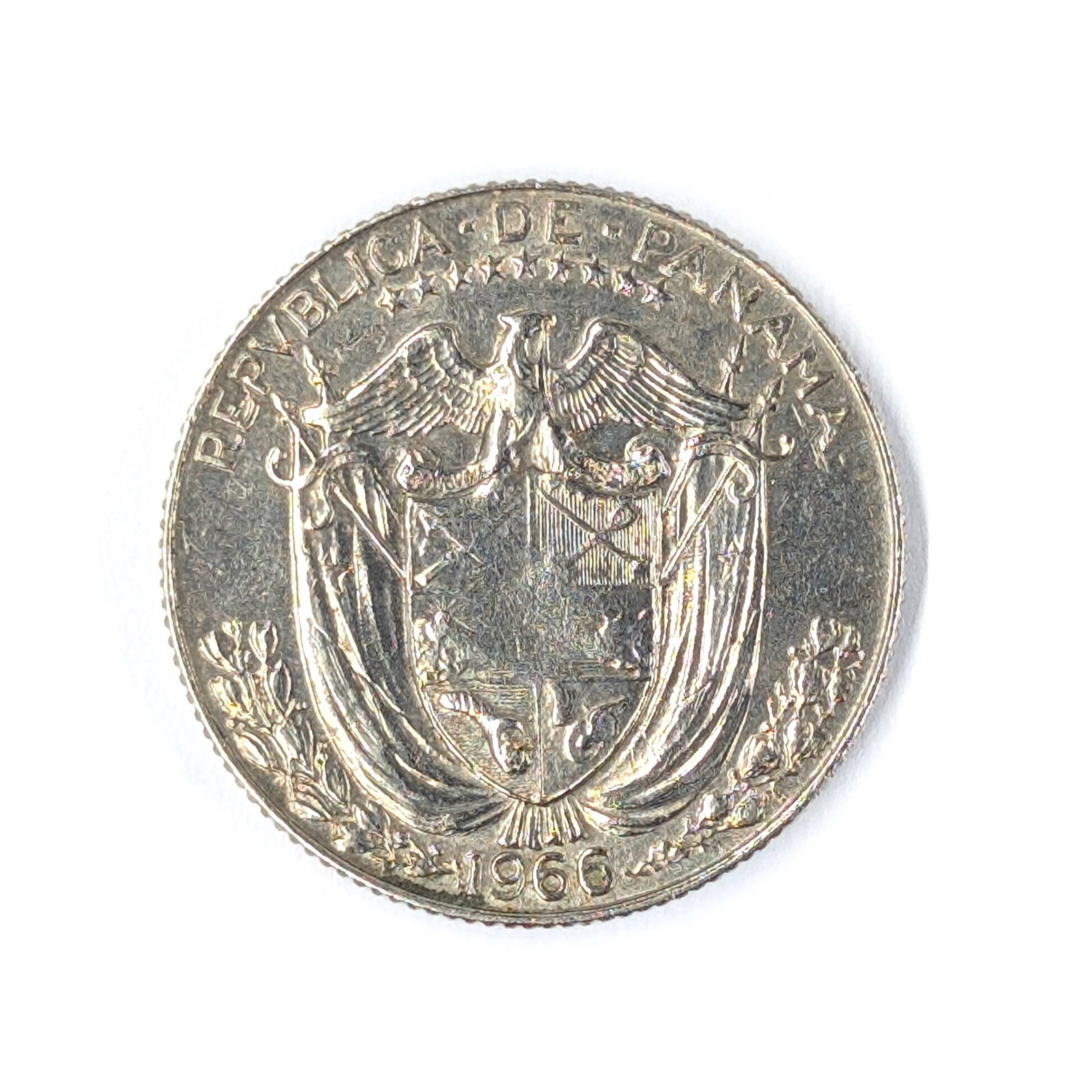 1966 Silver Panama 1/4 Balboa Coin - 2