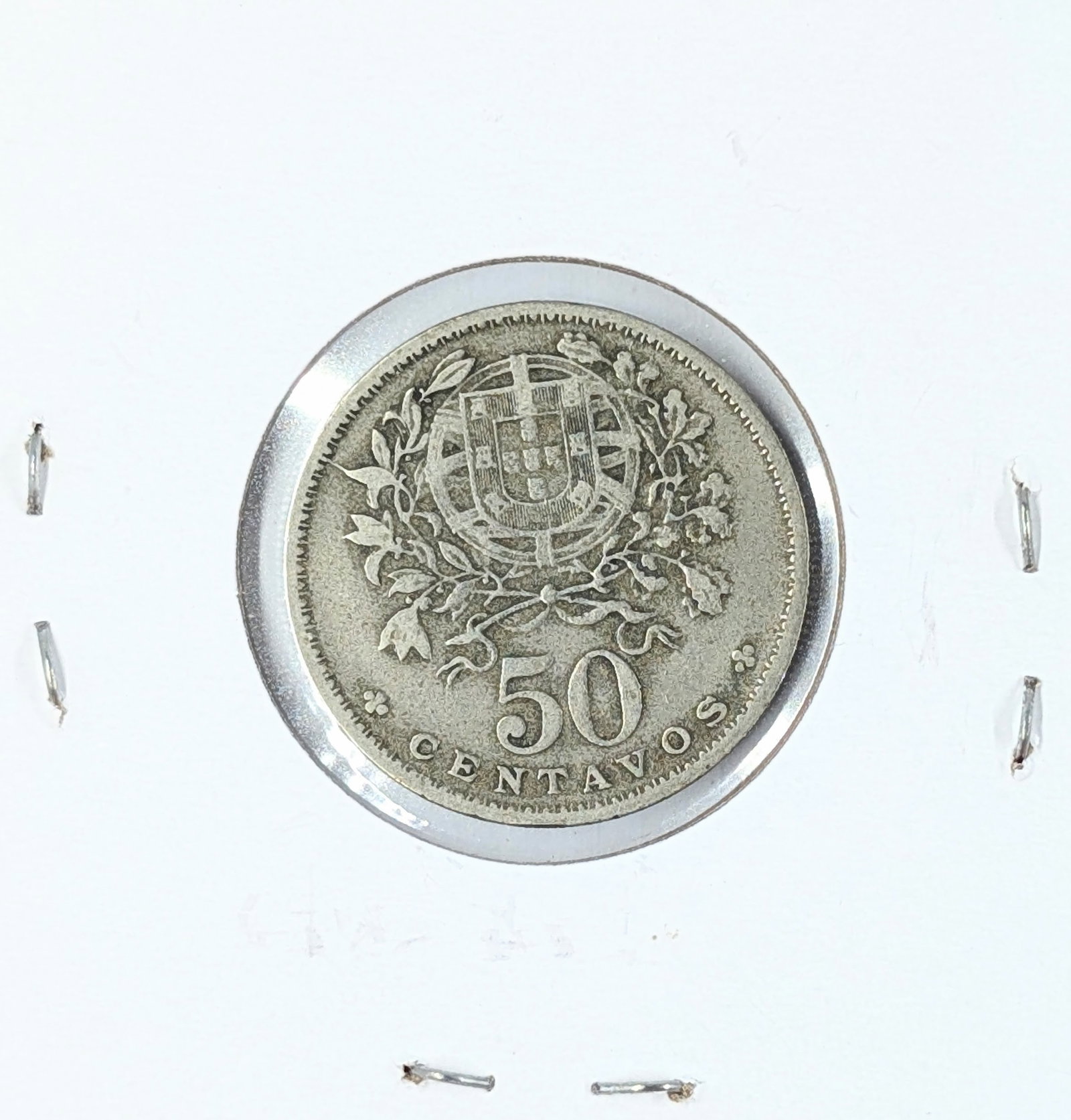 1940 Portugal 50 Centavos Coin - 2