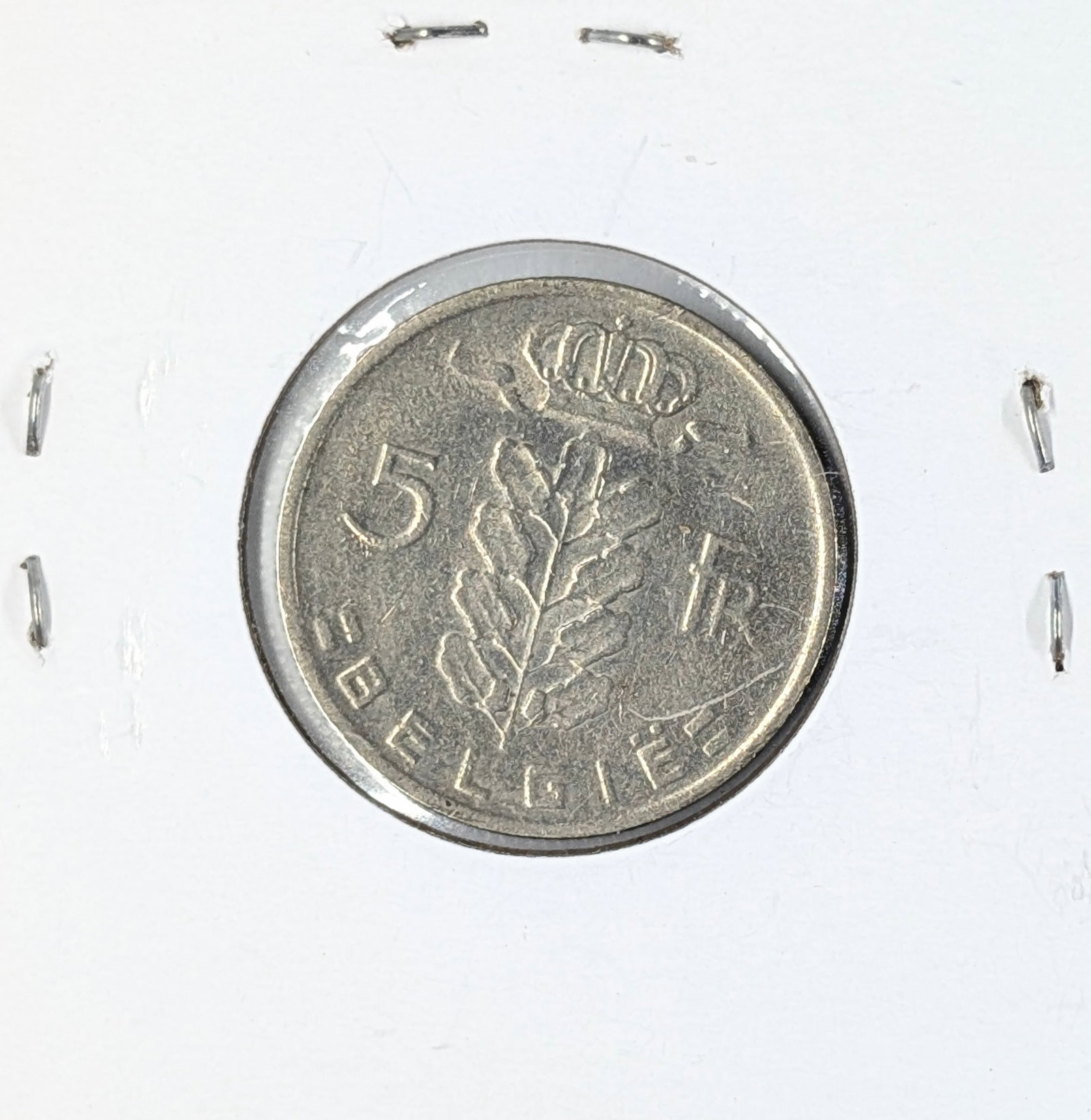 1967 Belgian 5 Franc Coin - 2