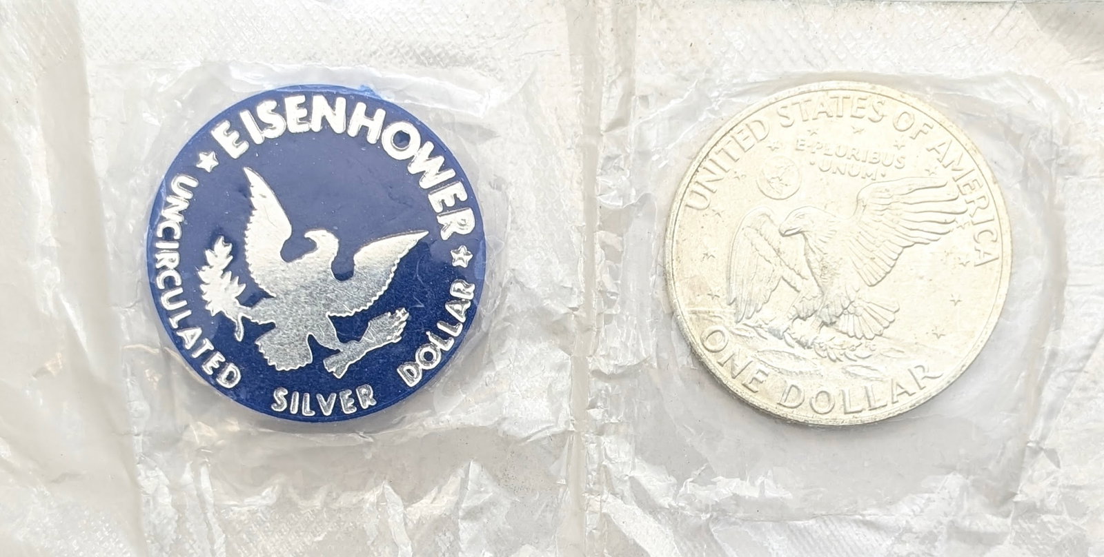 1971-S Eisenhower " Ike" Uncirculated Silver Dollar - 2
