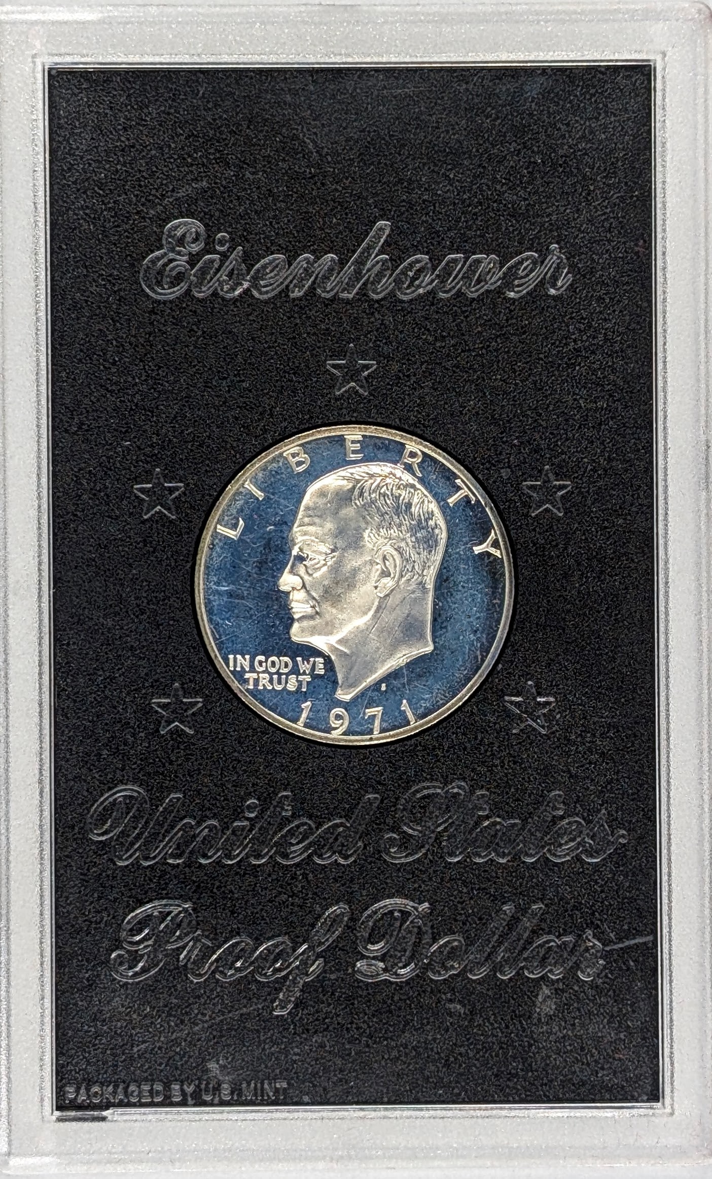 1971-S Eisenhower " Ike" Proof Silver Dollar-Toned - 2