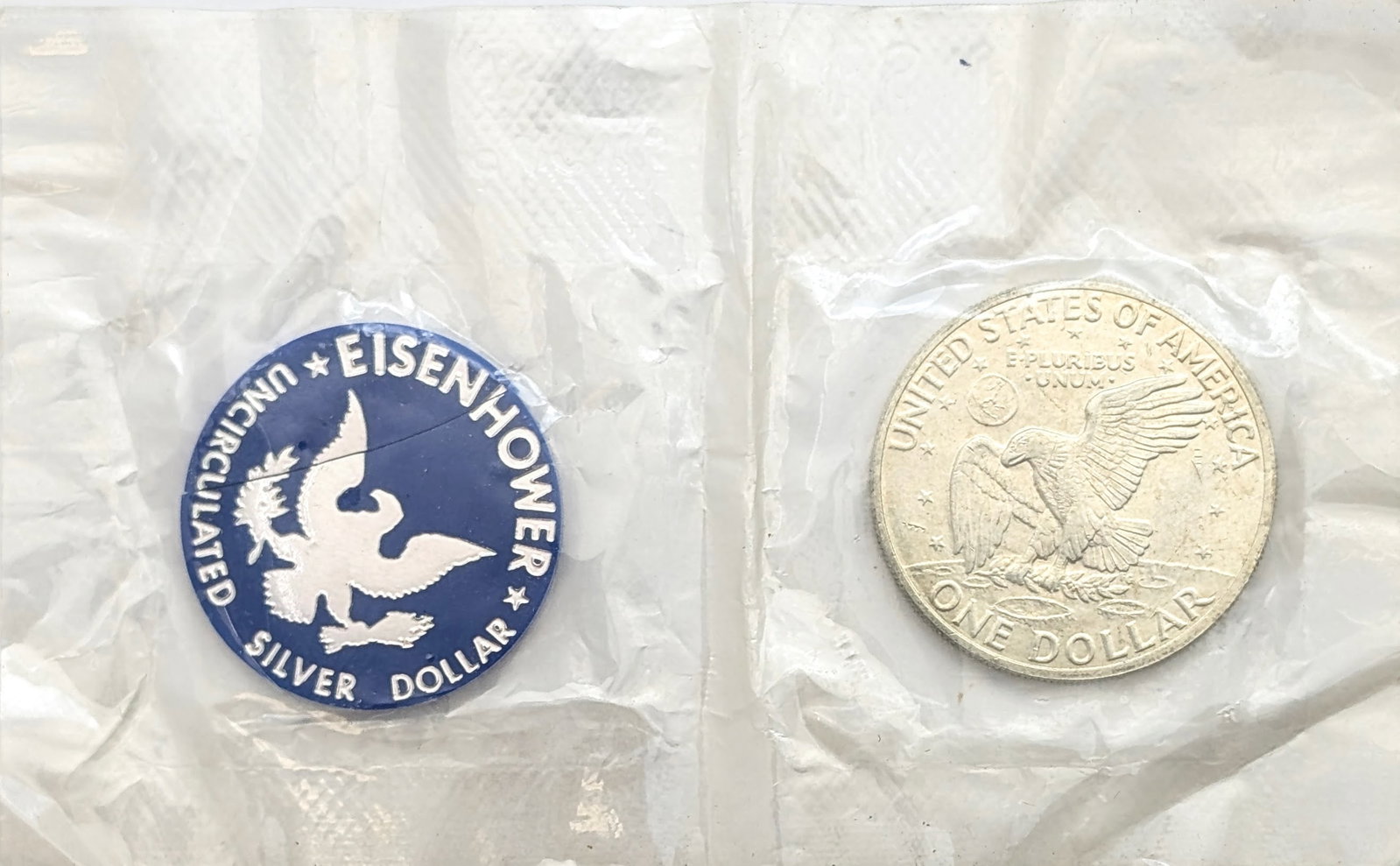 1971-S Eisenhower " Ike" Uncirculated Silver Dollar - 2
