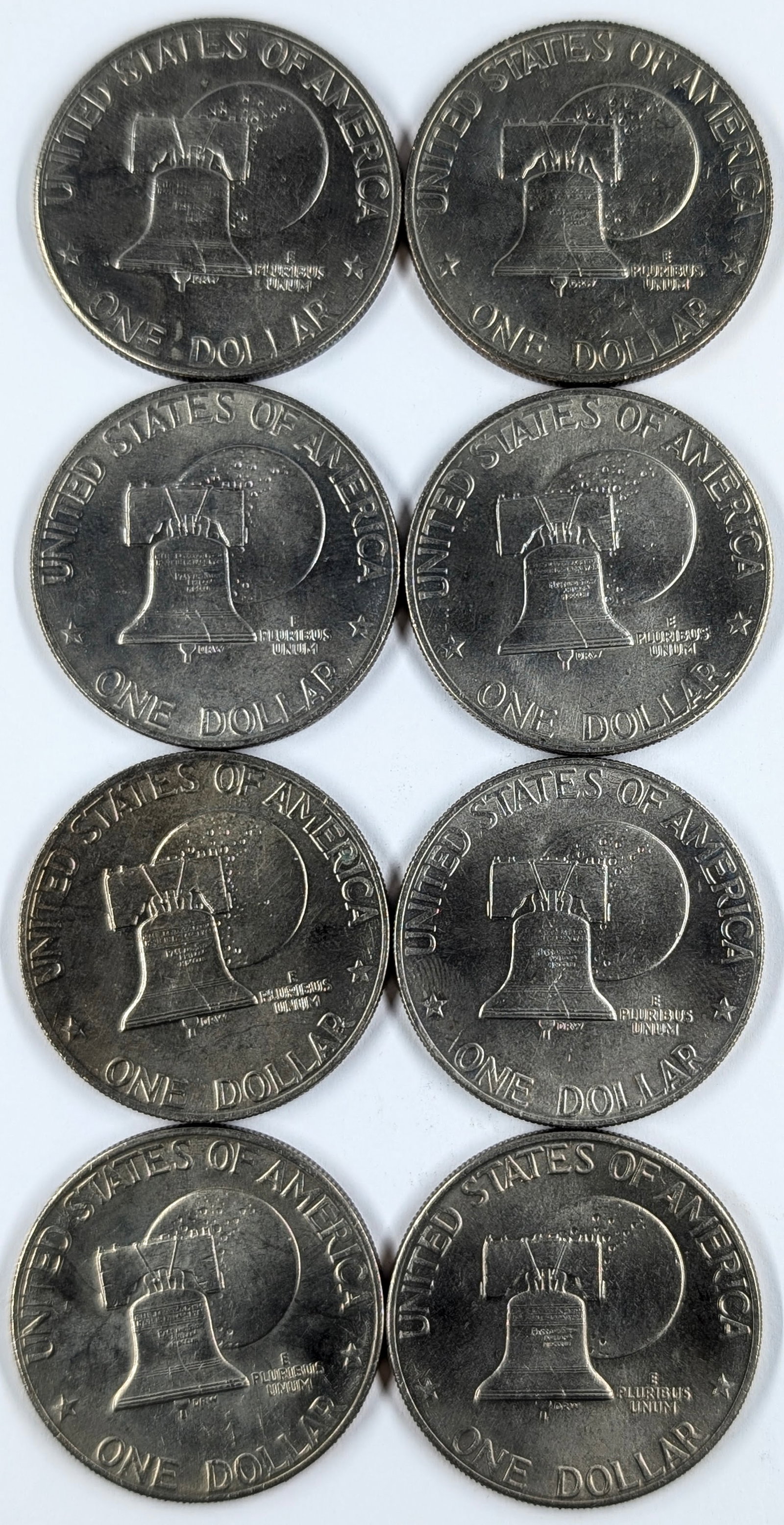 Lot of 8- 1976 Bicentennial Eisenhower "Ike" Dollars- Most Uncirculated - 2
