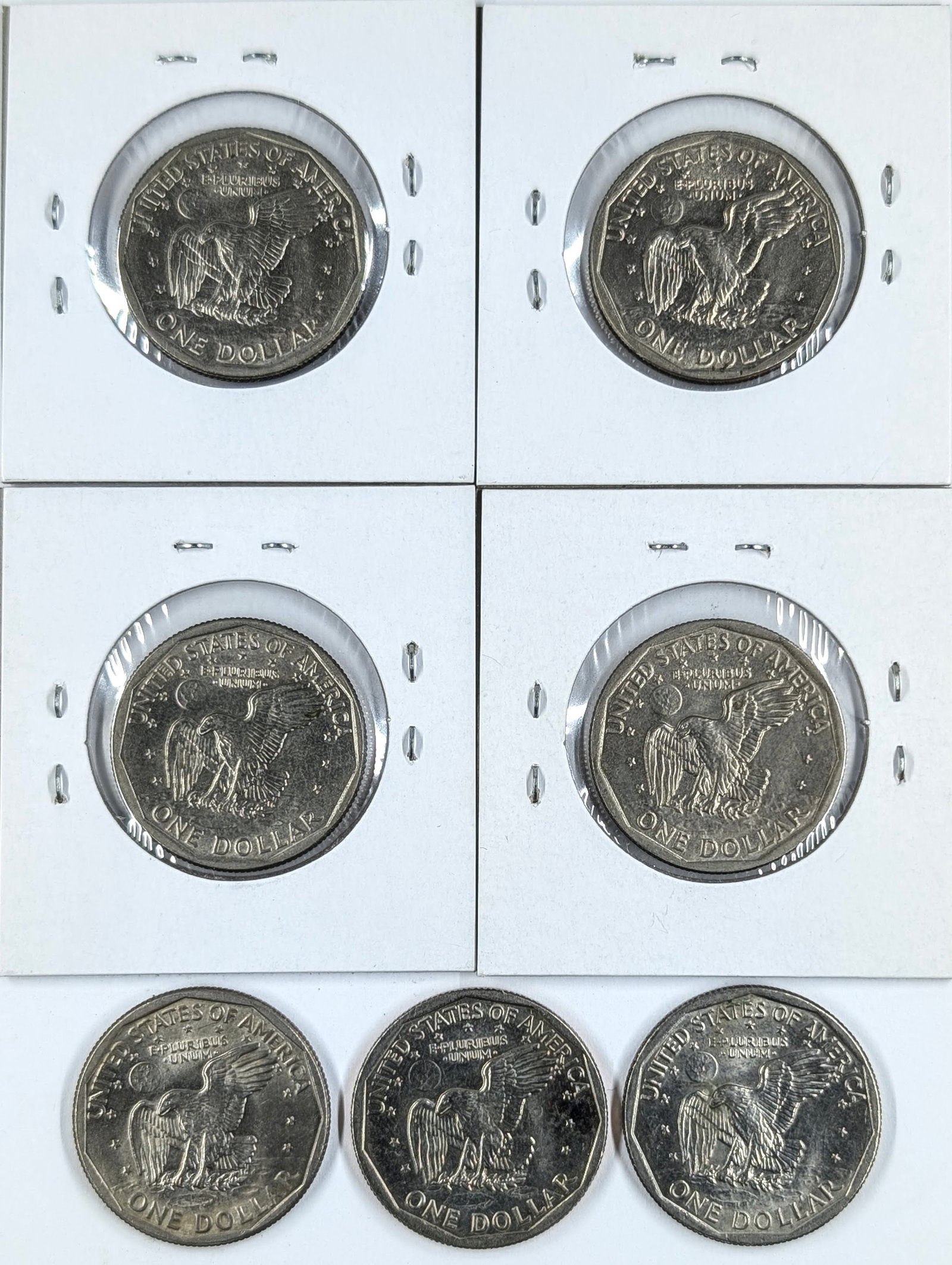 Lot of 7- 1979 Susan B. Anthony Dollars- Uncirculated - 2
