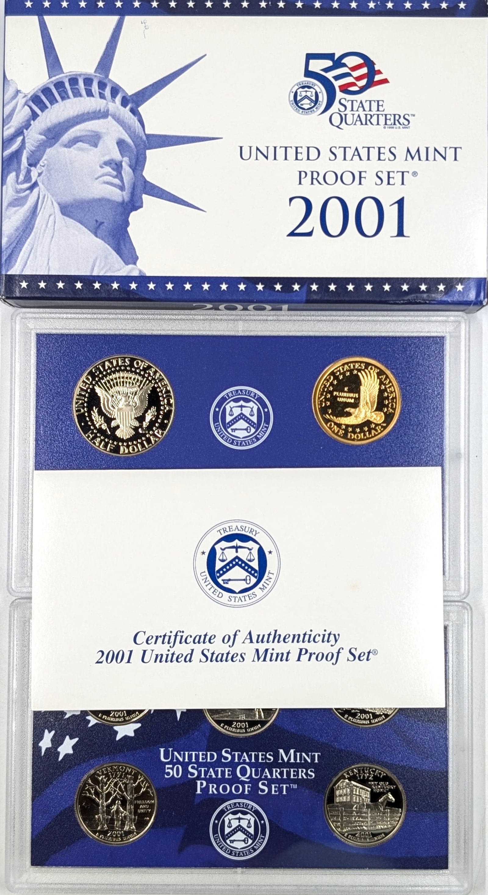 2001 US Mint Proof Set w/ COA - 3