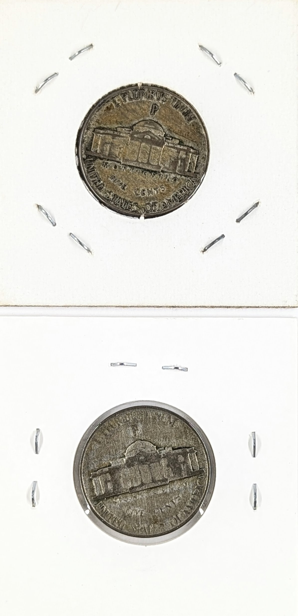 Lot of 2 Silver War Nickels- Both 1944 - 2