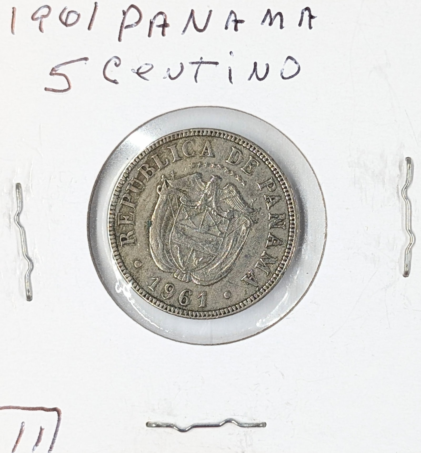 1961 Panama 5 Centesimos: Coin