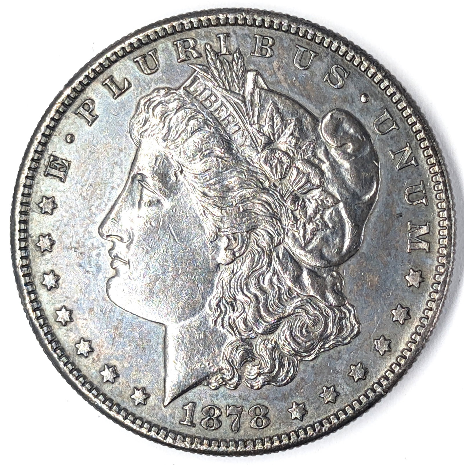 1878 Morgan Silver Dollar - AU, Toned - 2