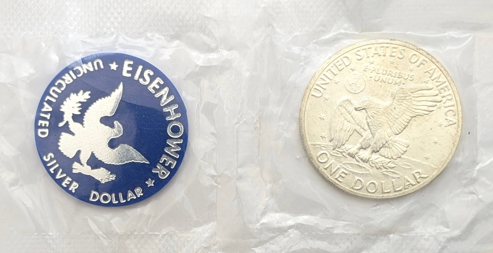 1971-S Eisenhower " Ike" Uncirculated Silver Dollar - 2