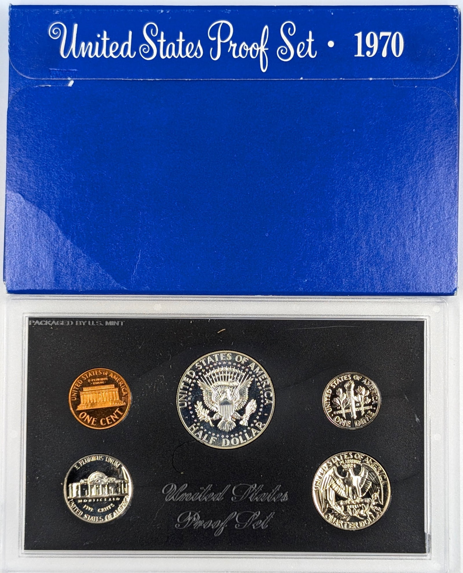 1970 US Mint Proof Set w/ Silver JFK Half - 2