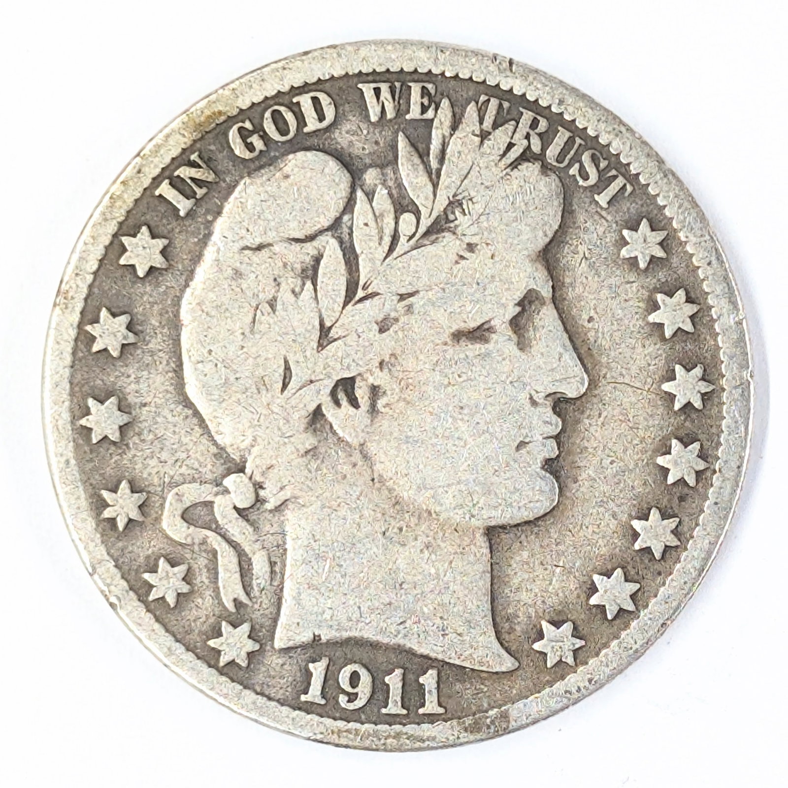 1911-S Silver Barber Half Dollar: Silver