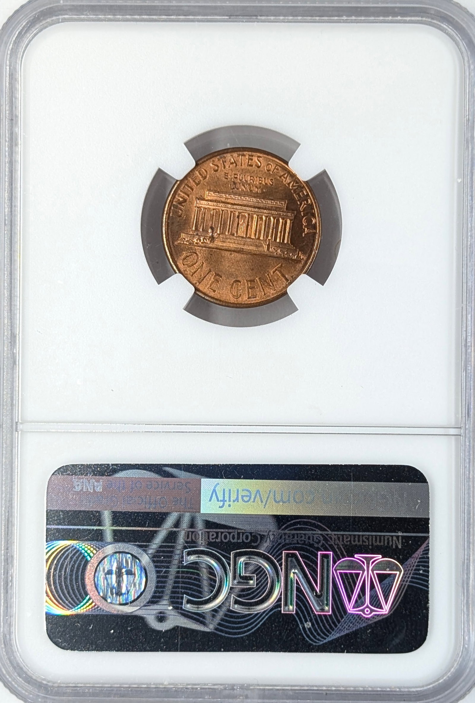 NGC 1990 MS62 RD Lincoln Cent - 2