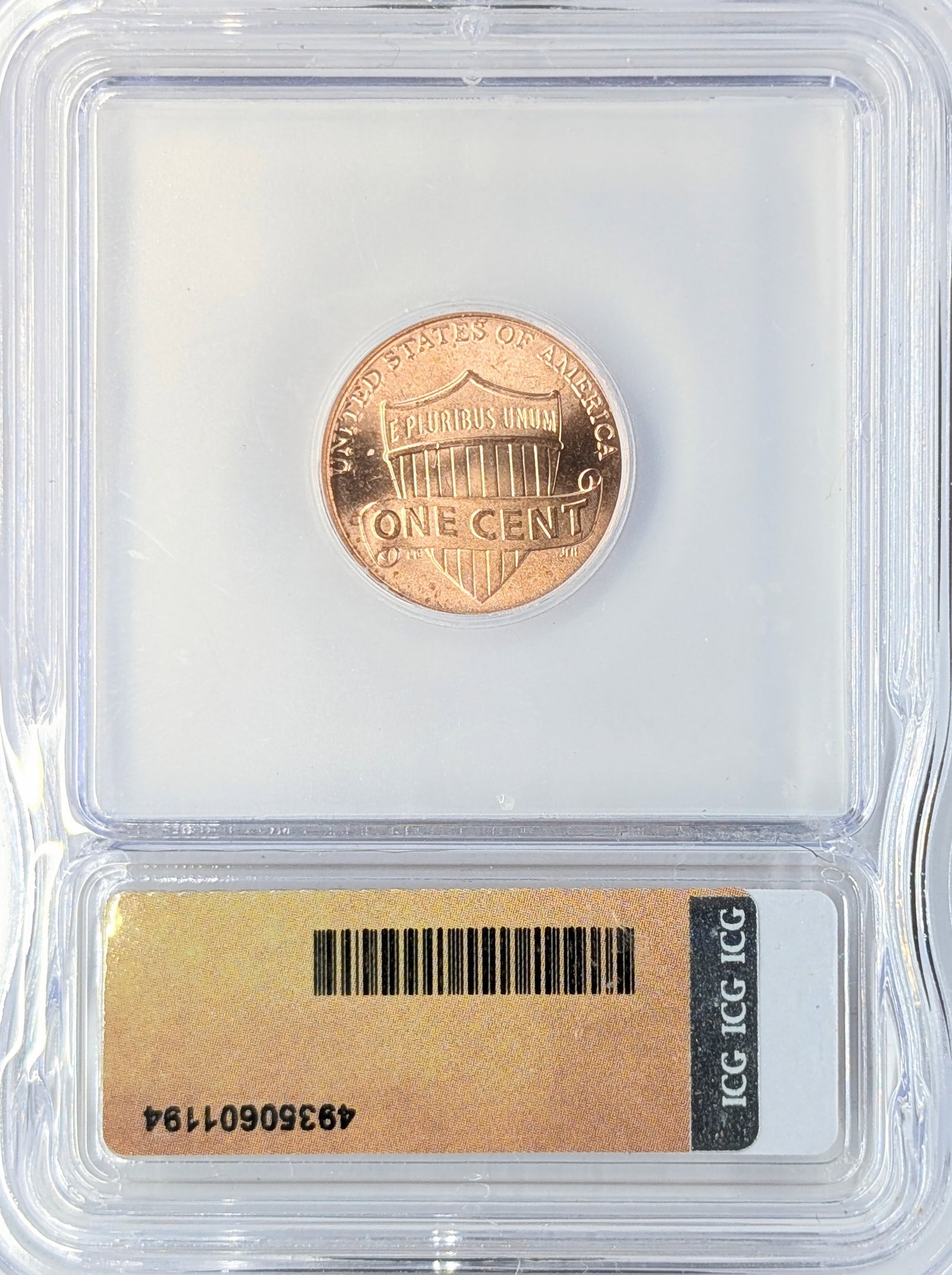 ICG 2025 MS66 RD Shield Lincoln Cent - Last Year of Issue - 2