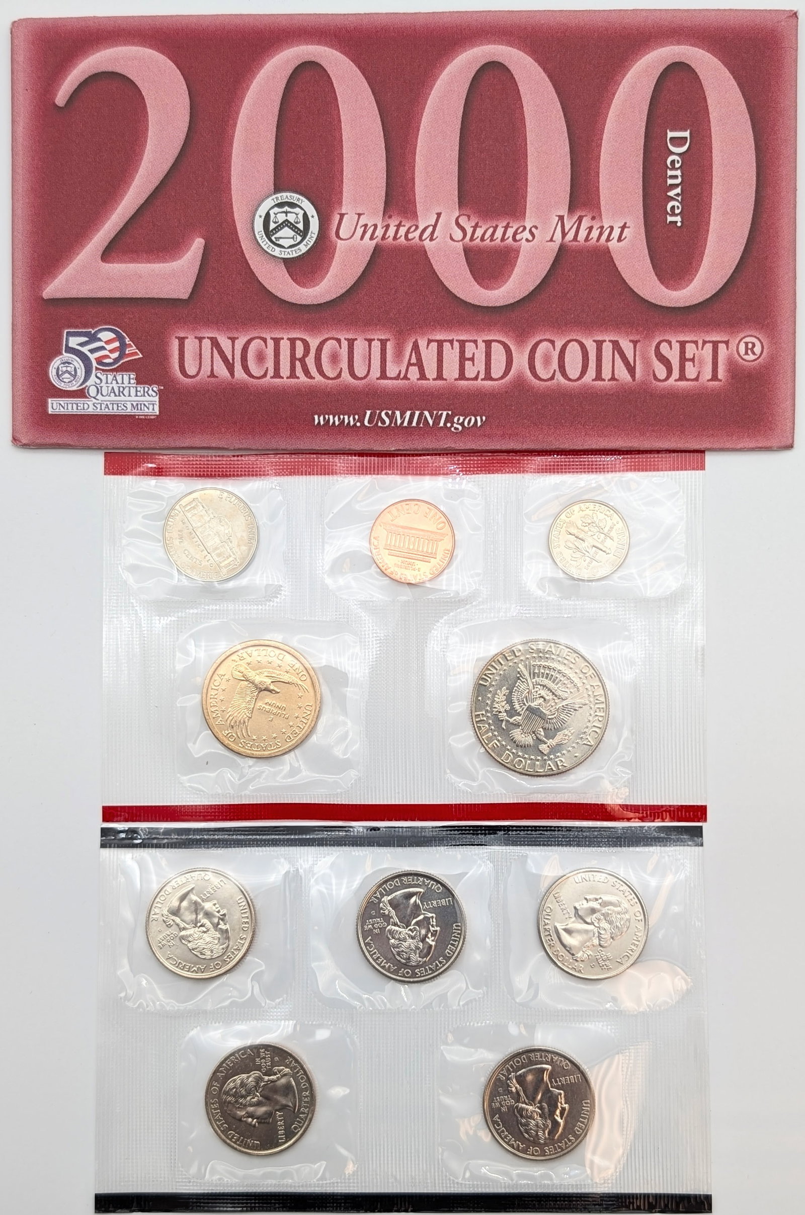 2000-D US Mint Uncirculated Coin Set - 2