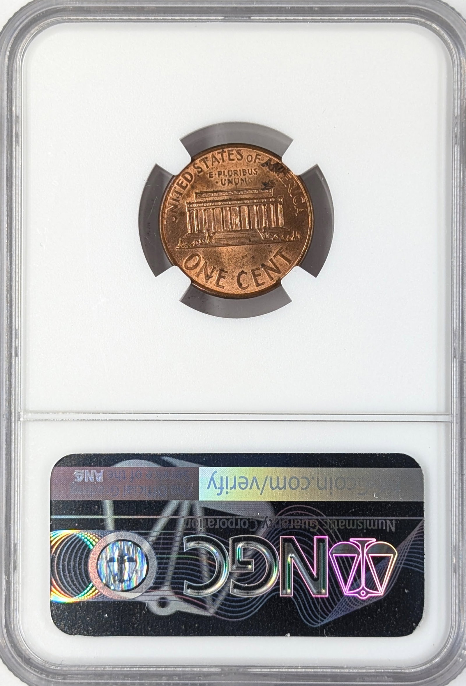 NGC 1996-D MS62 RD Lincoln Cent - 2