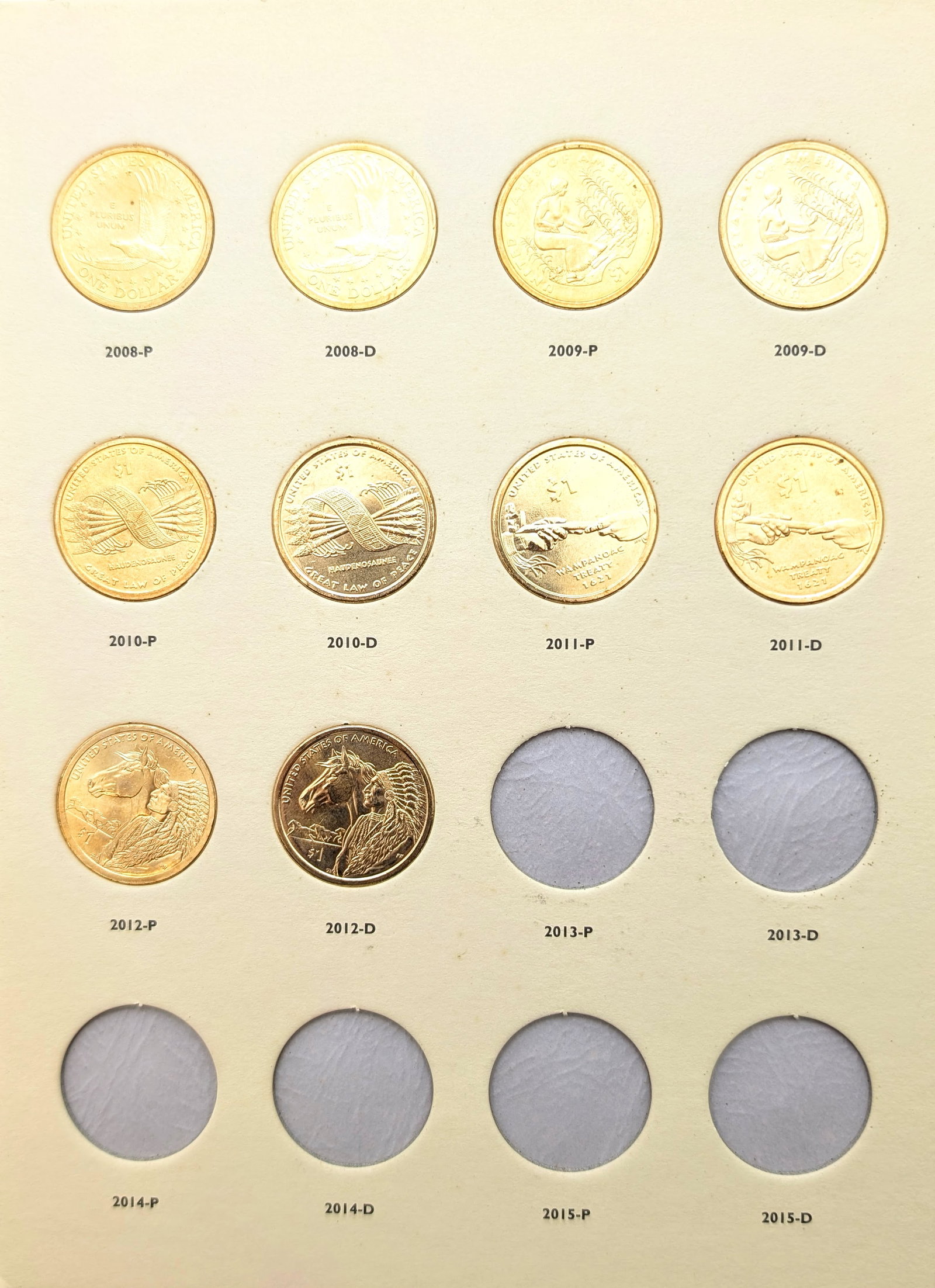 Littleton Sacagawea Dollar 2000-2012 Book w/ 26 Uncirculated Coins - 3